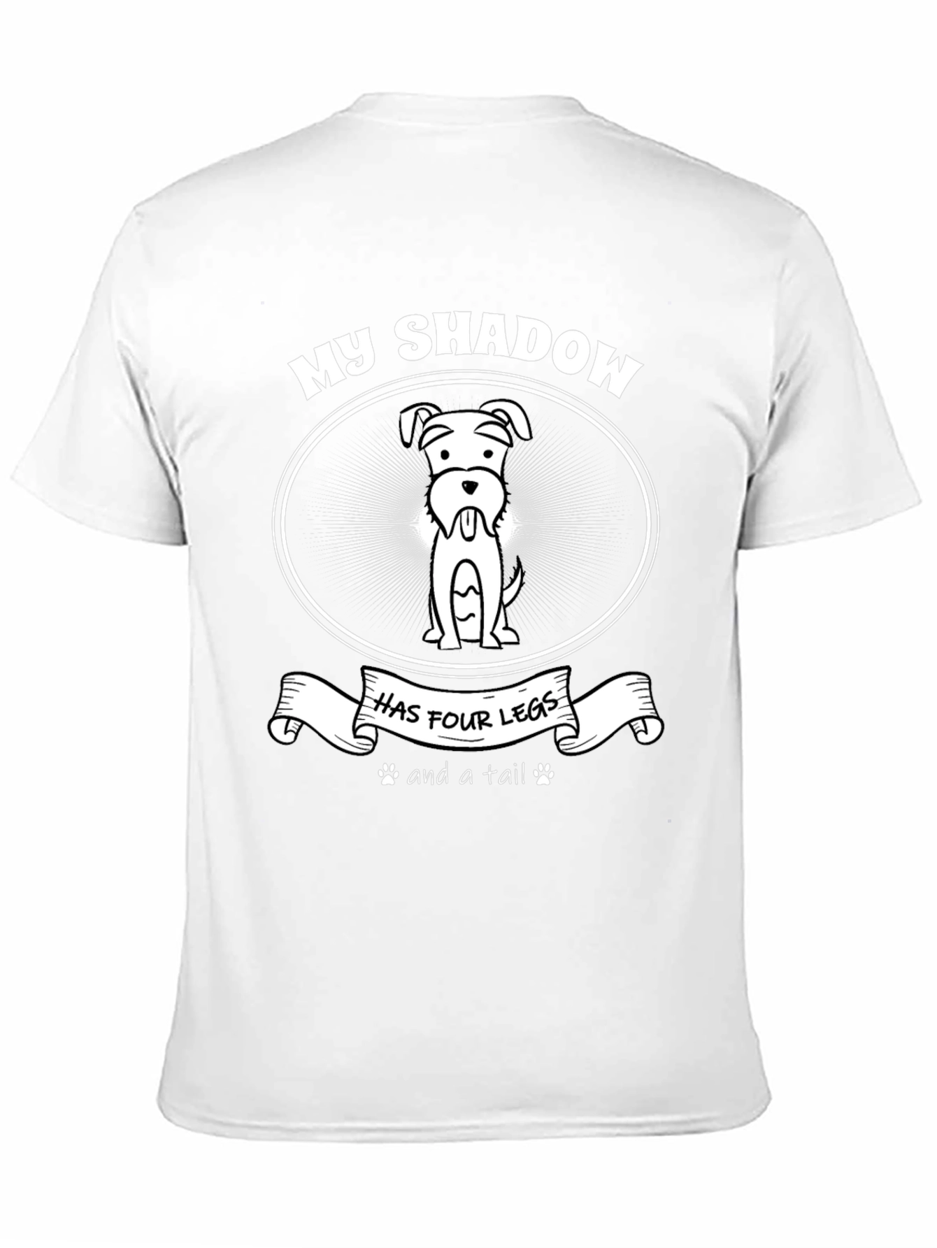 Dog Shadow T-Shirt - Four Legs & A Tail
