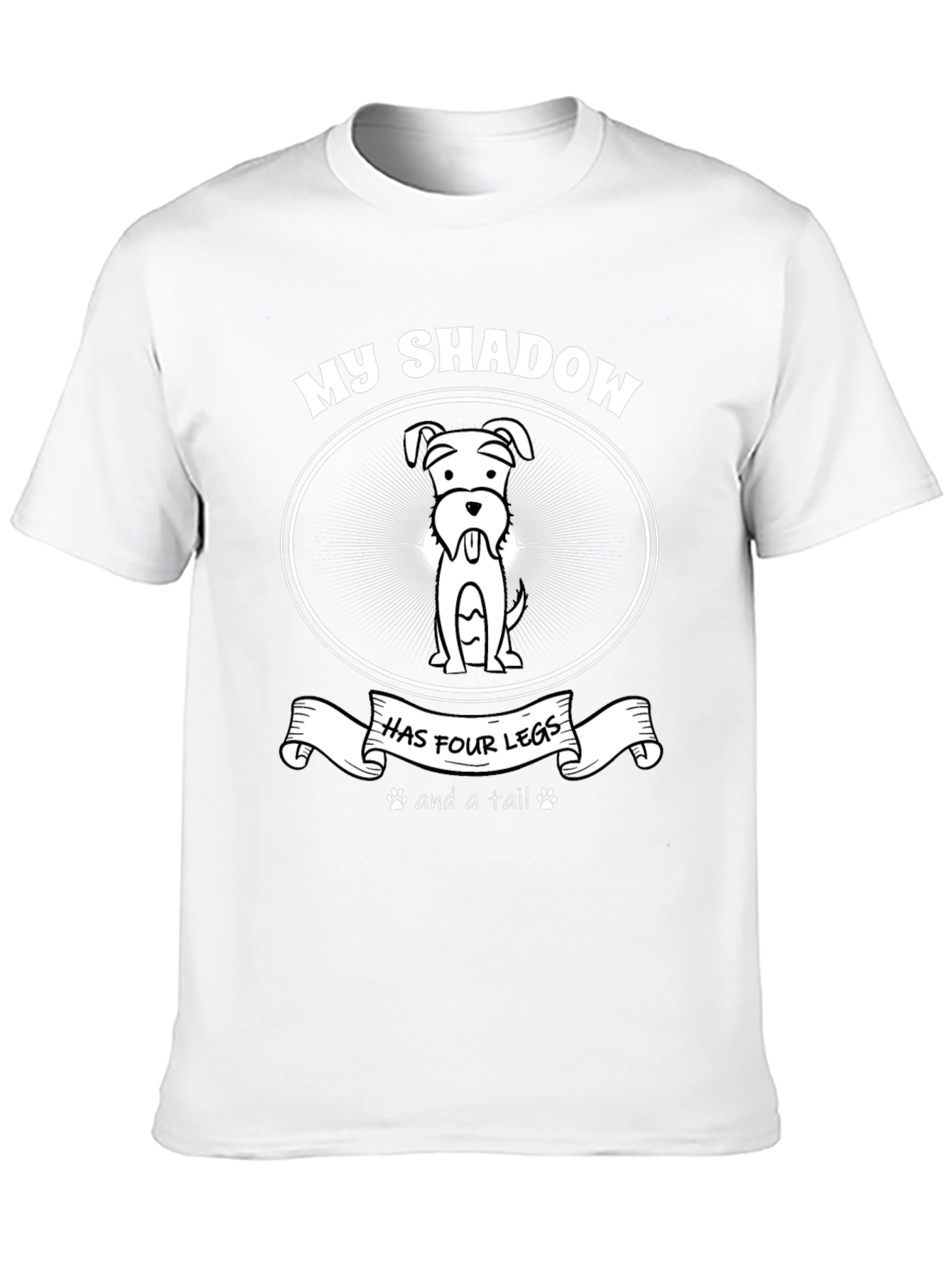 Dog Shadow T-Shirt - Four Legs & A Tail