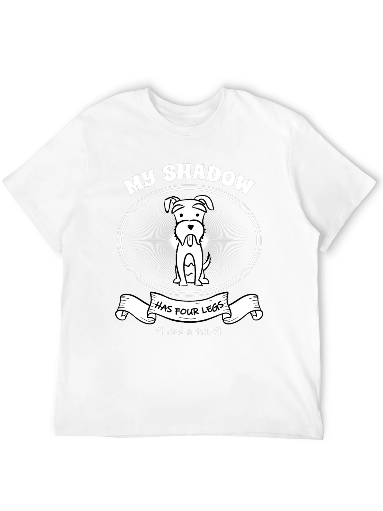 Dog Shadow T-Shirt - Four Legs & A Tail