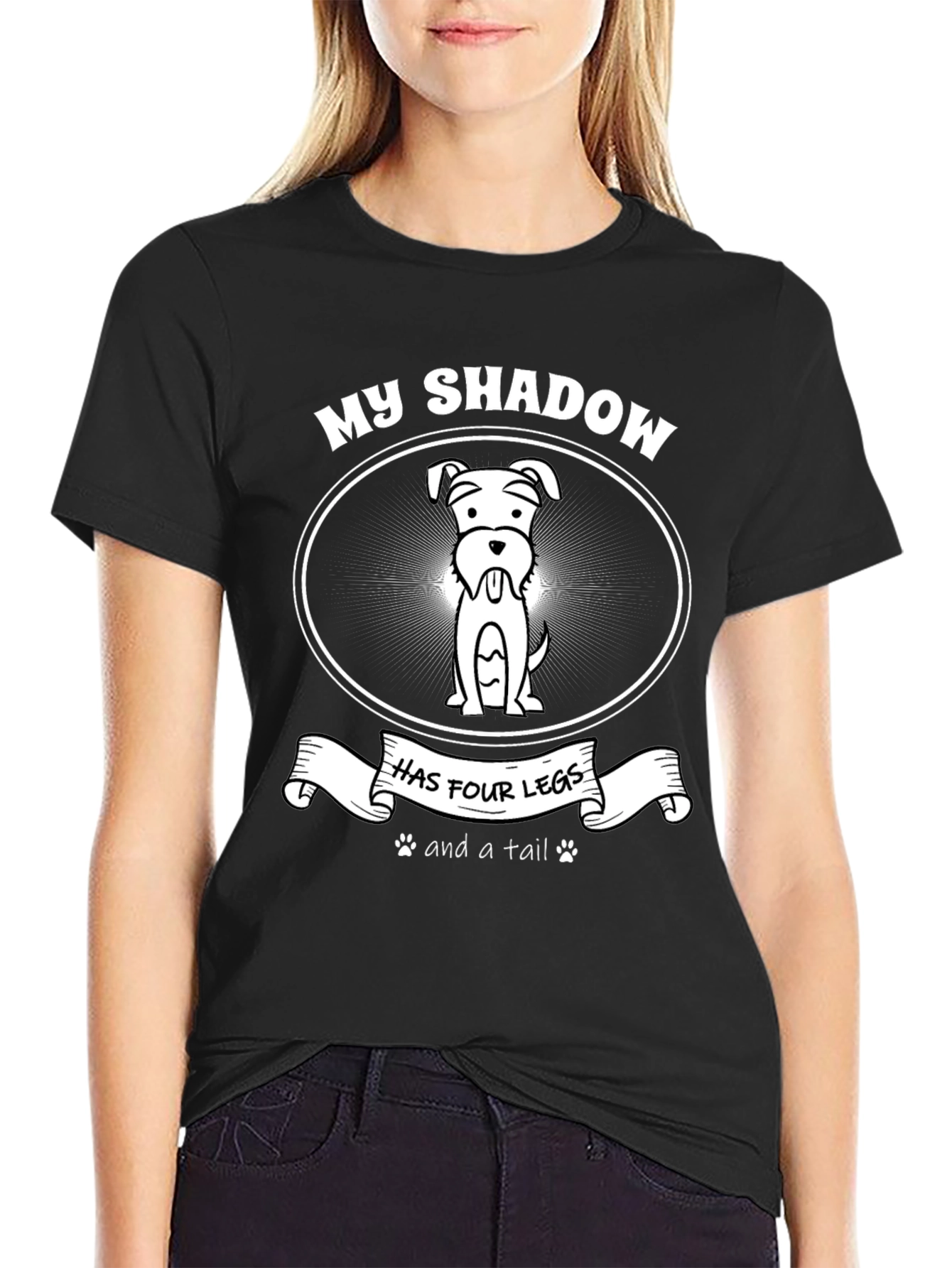 Dog Shadow T-Shirt - Four Legs & A Tail
