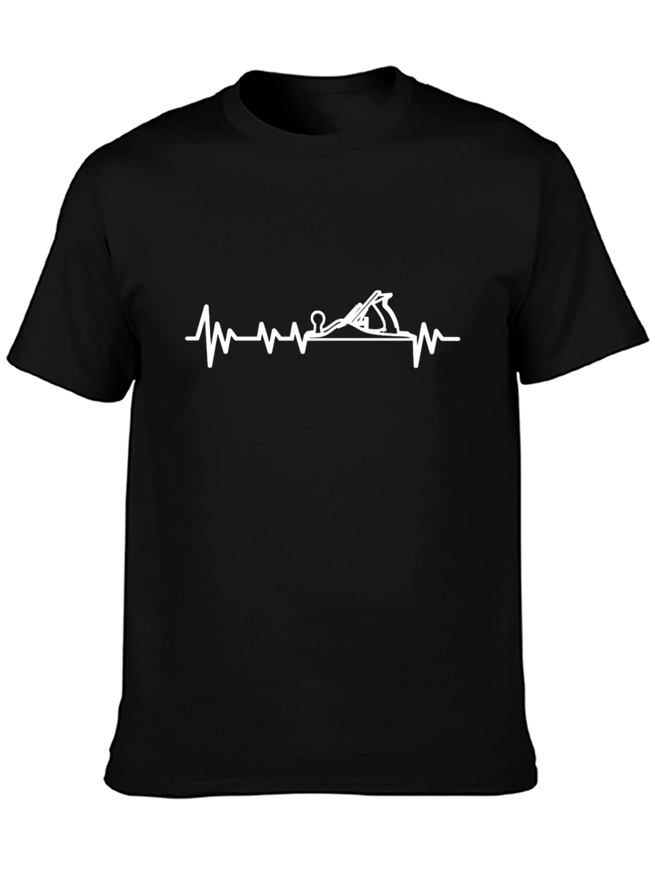 Woodworker Heartbeat T-Shirt - Black