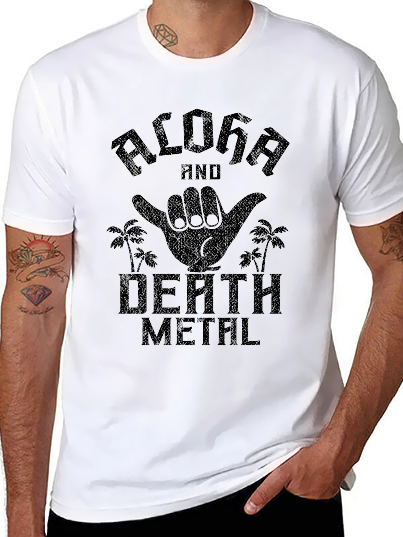 Aloha Death Metal Graphic T-Shirt