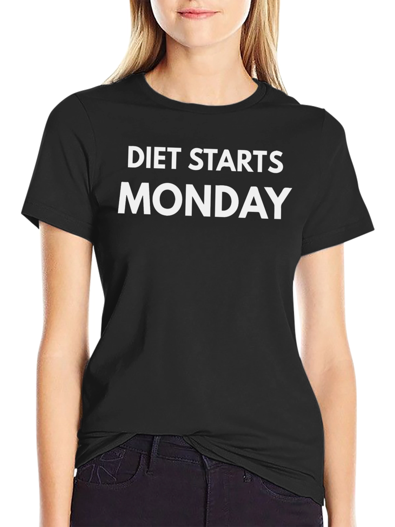 Diet Starts Monday T-Shirt Funny Gym Workout Tee