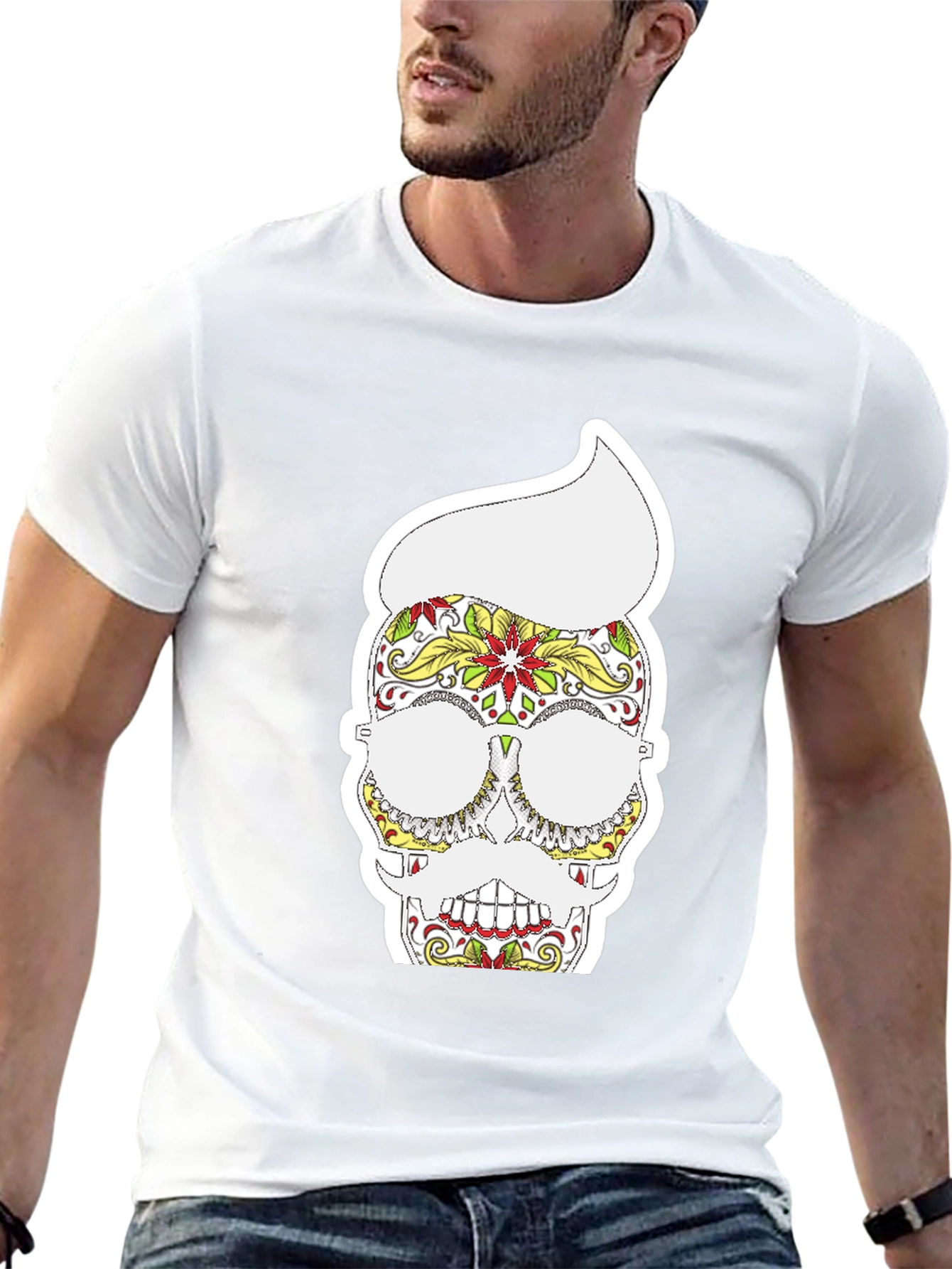 Sugar Skull T-Shirt - Day of the Dead Style