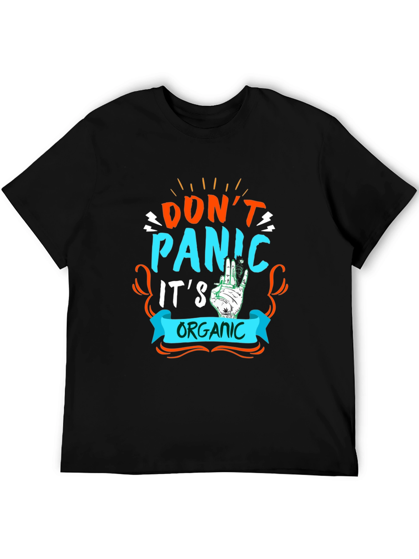 Dont Panic Its Organic Black T-Shirt