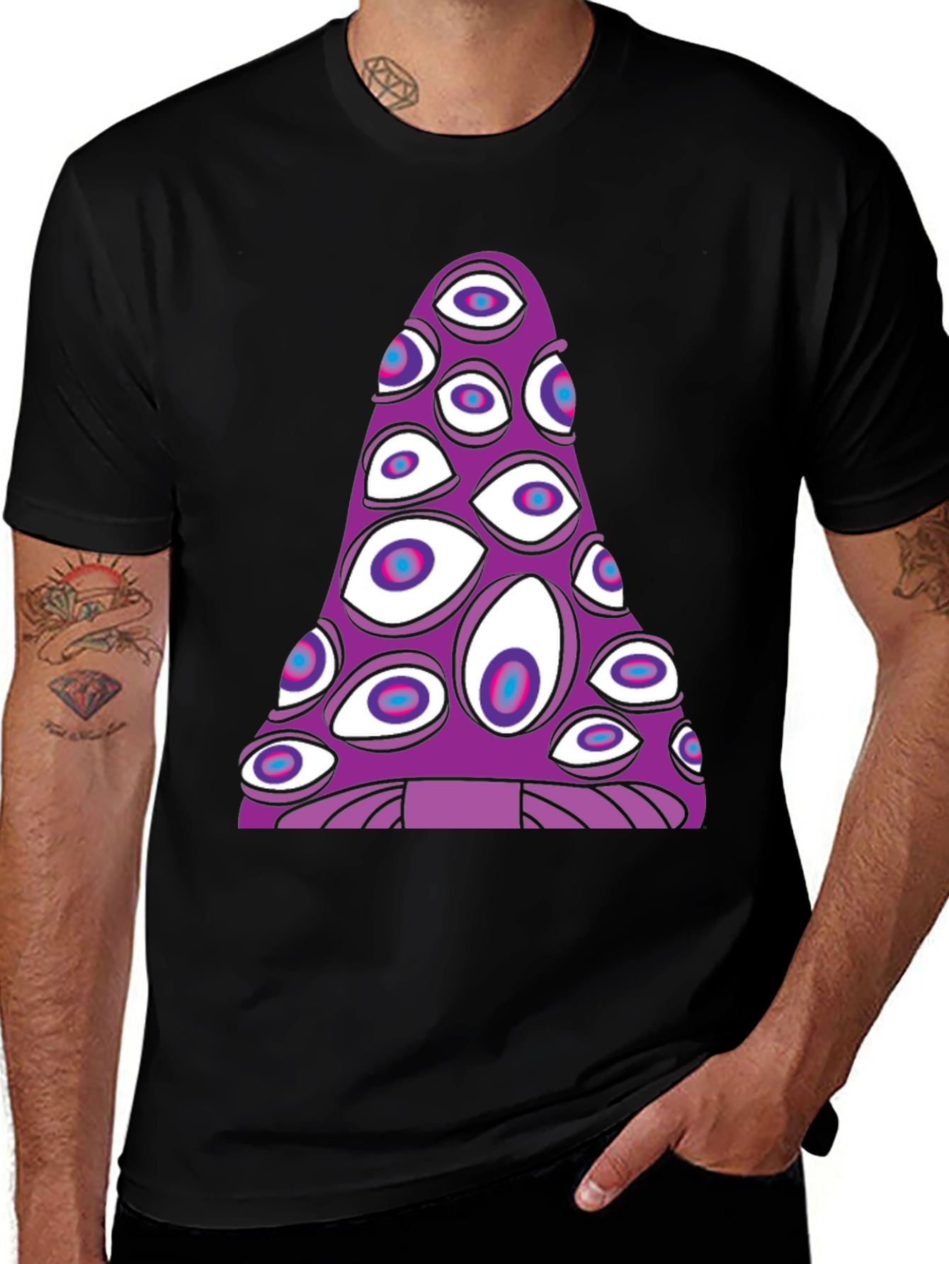 Eye-Catching Trippy Mushroom Graphic Tee