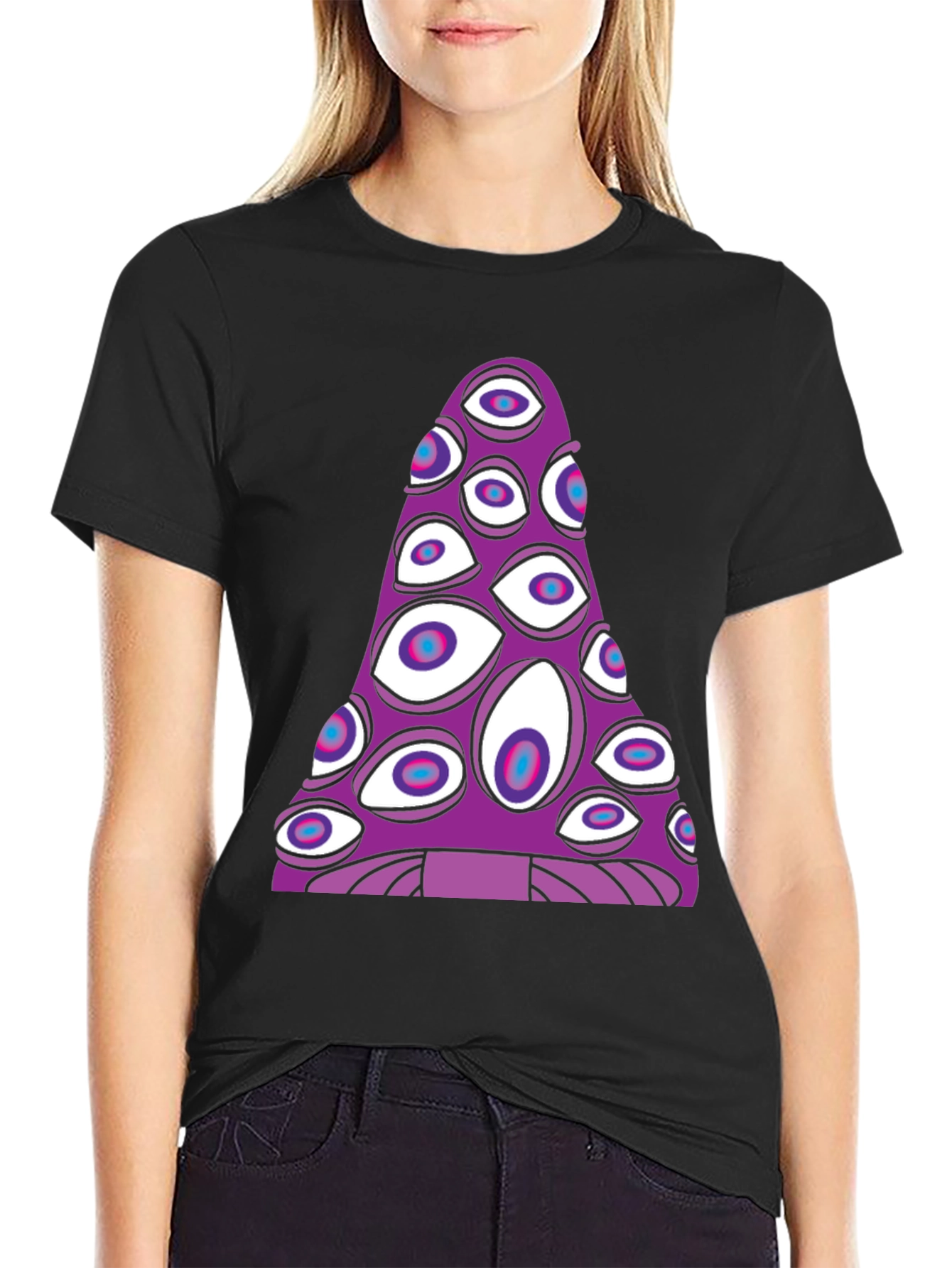 Eye-Catching Trippy Mushroom Graphic Tee
