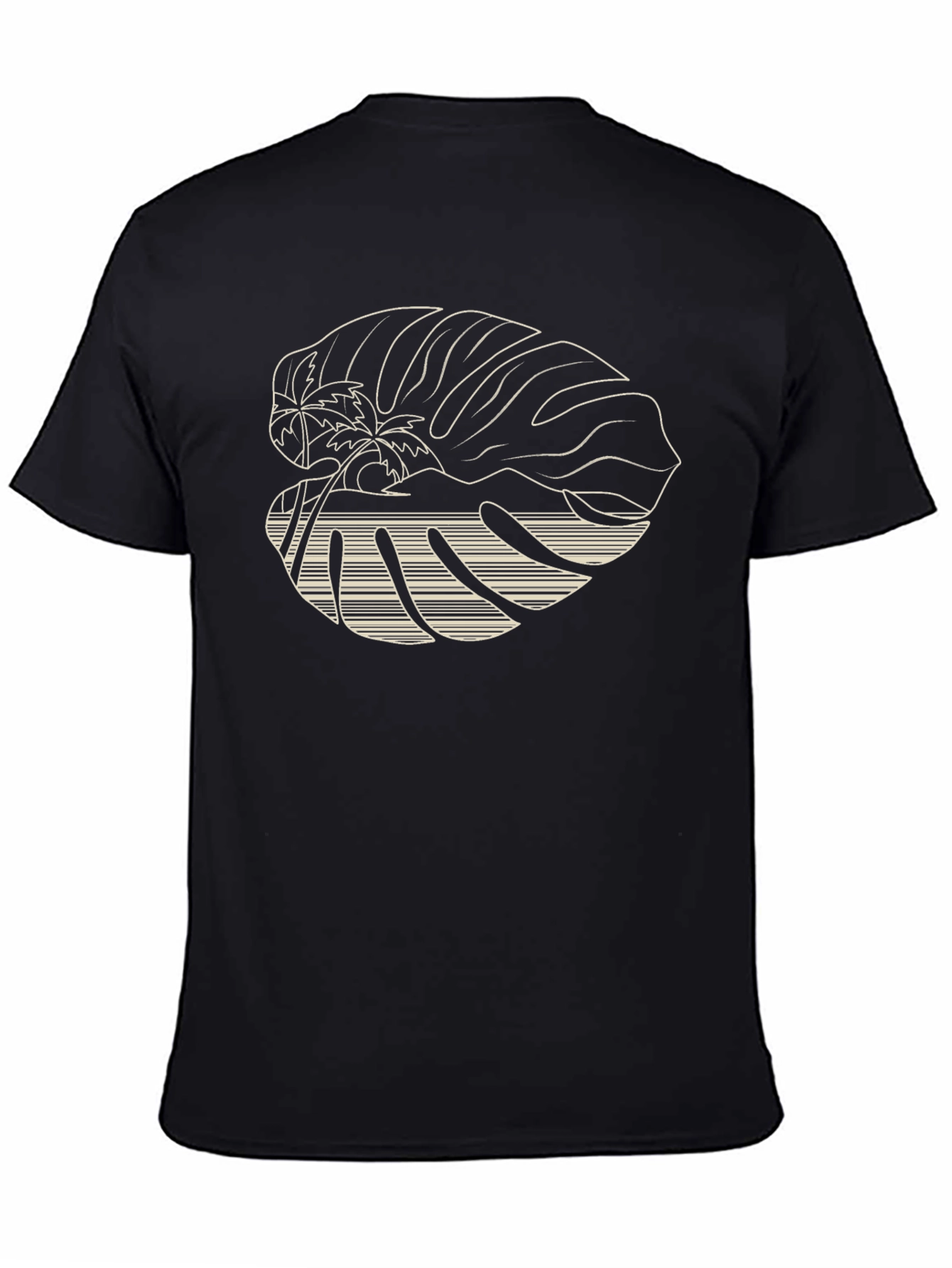 Tropical Island Graphic Tee - Black