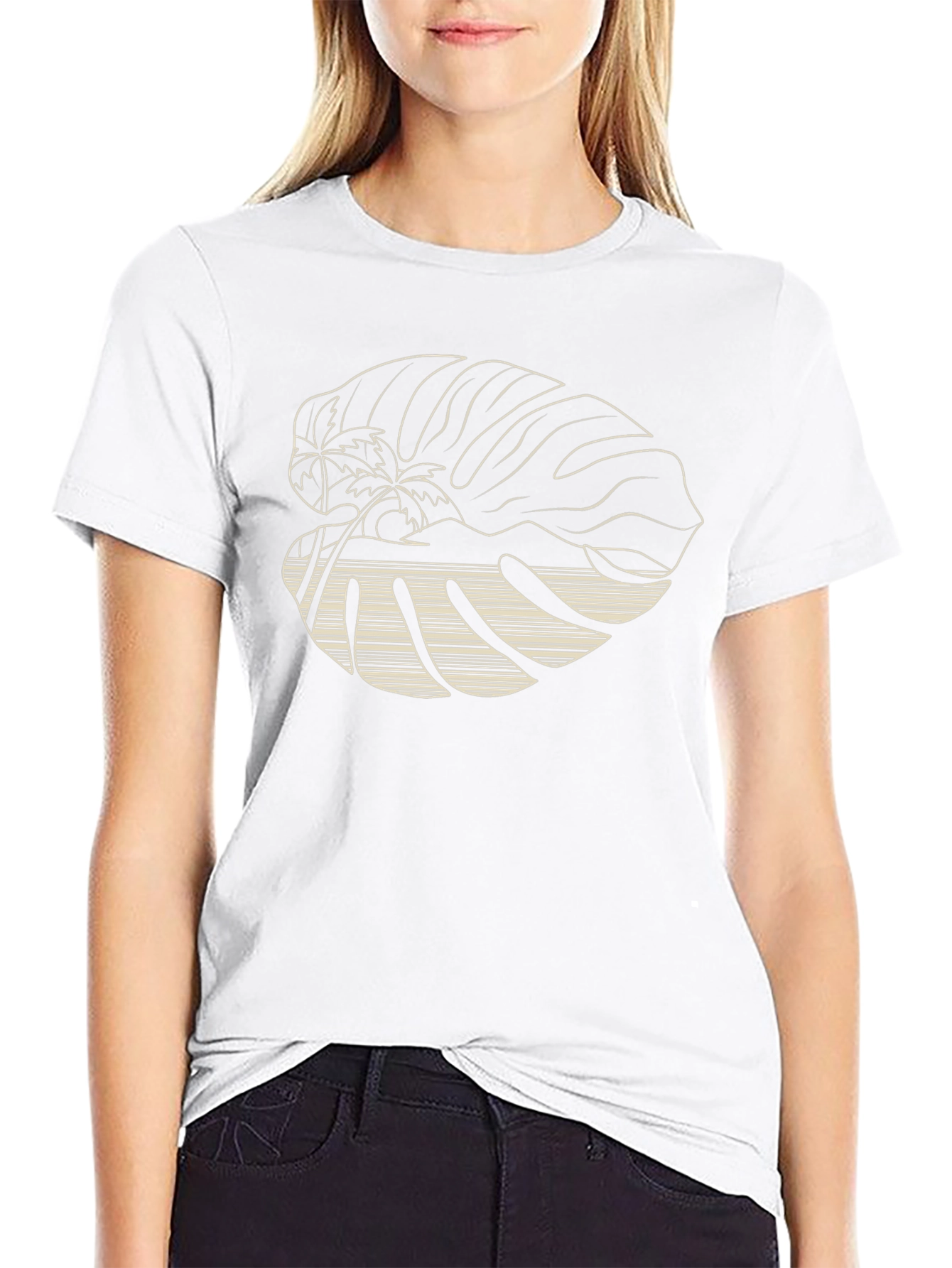 Tropical Island Graphic Tee - Black