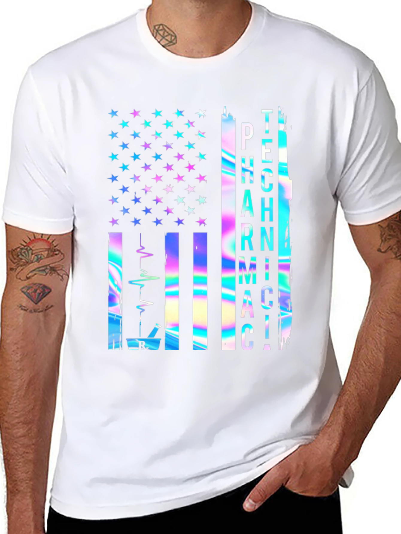 Pharmacy Technician Flag T-Shirt