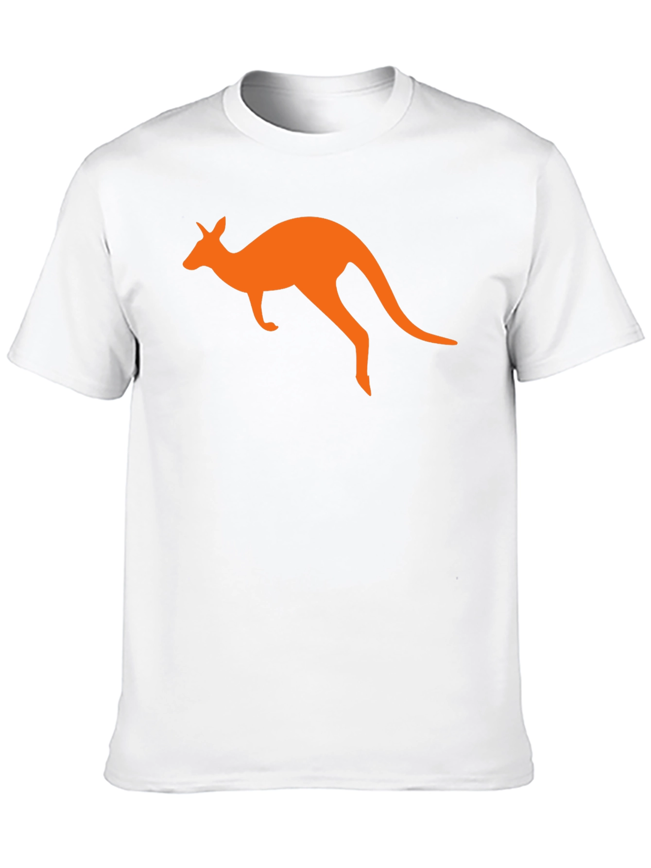 Kangaroo Graphic Tee - Black Cotton T-Shirt