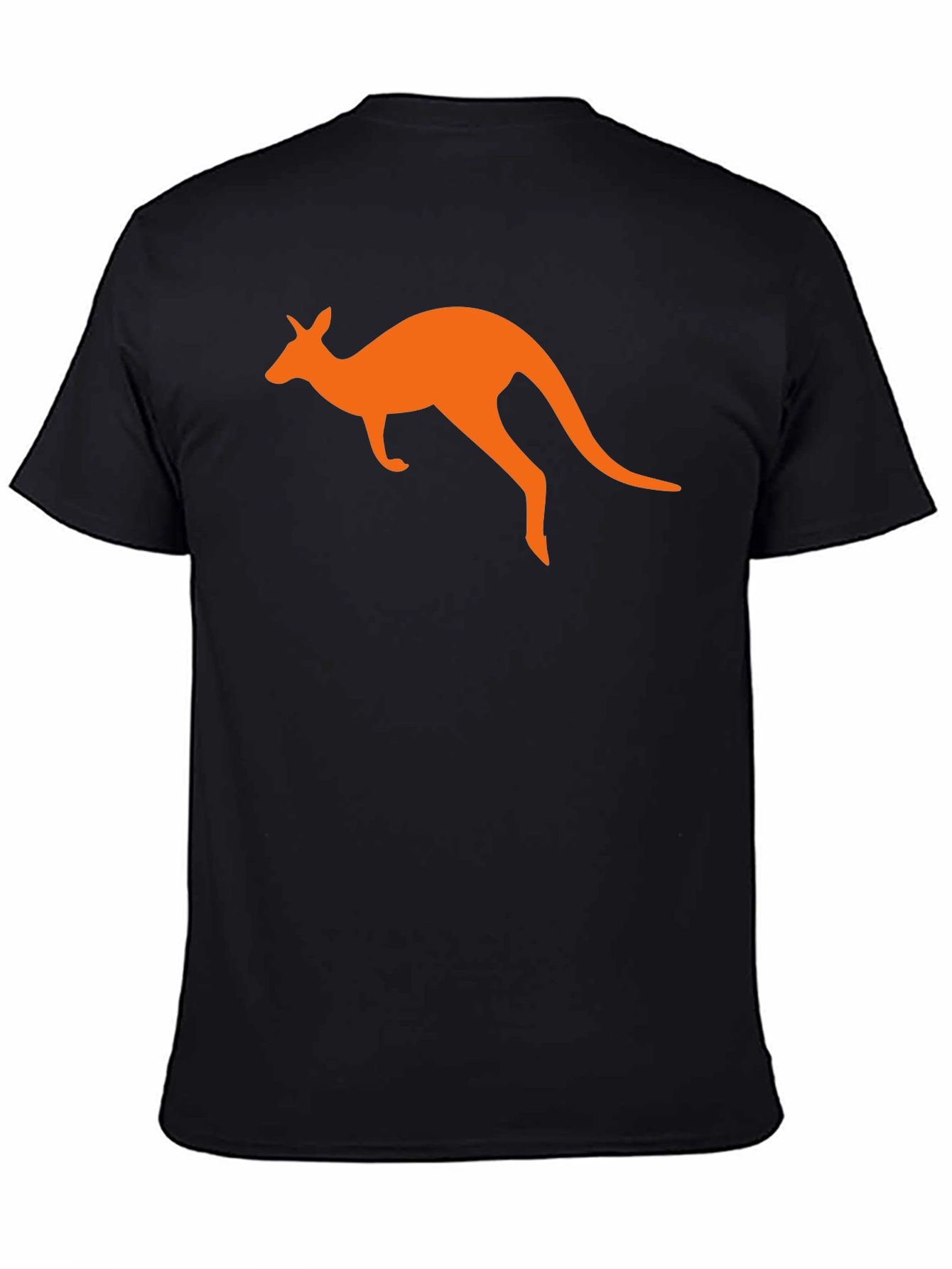 Kangaroo Graphic Tee - Black Cotton T-Shirt