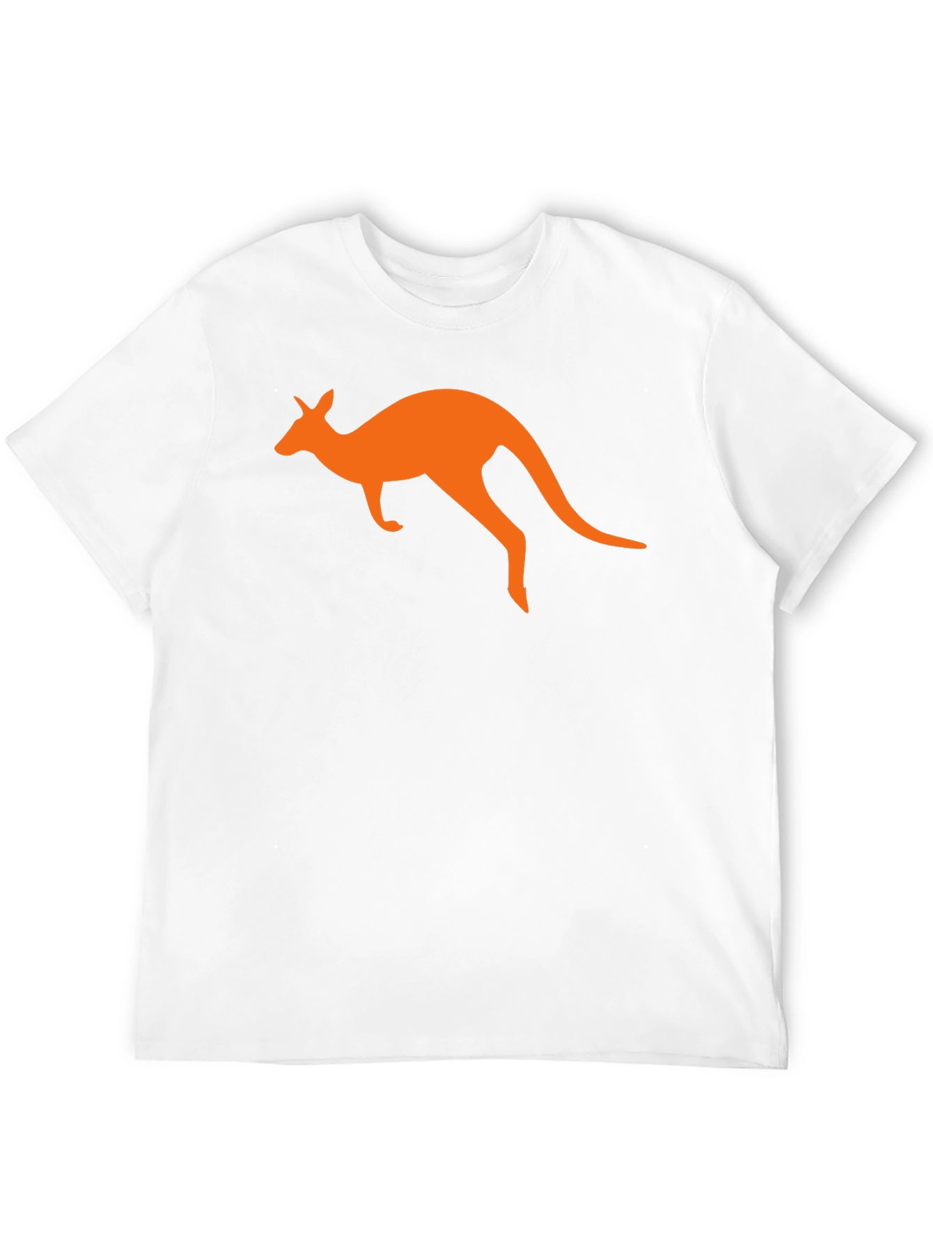 Kangaroo Graphic Tee - Black Cotton T-Shirt