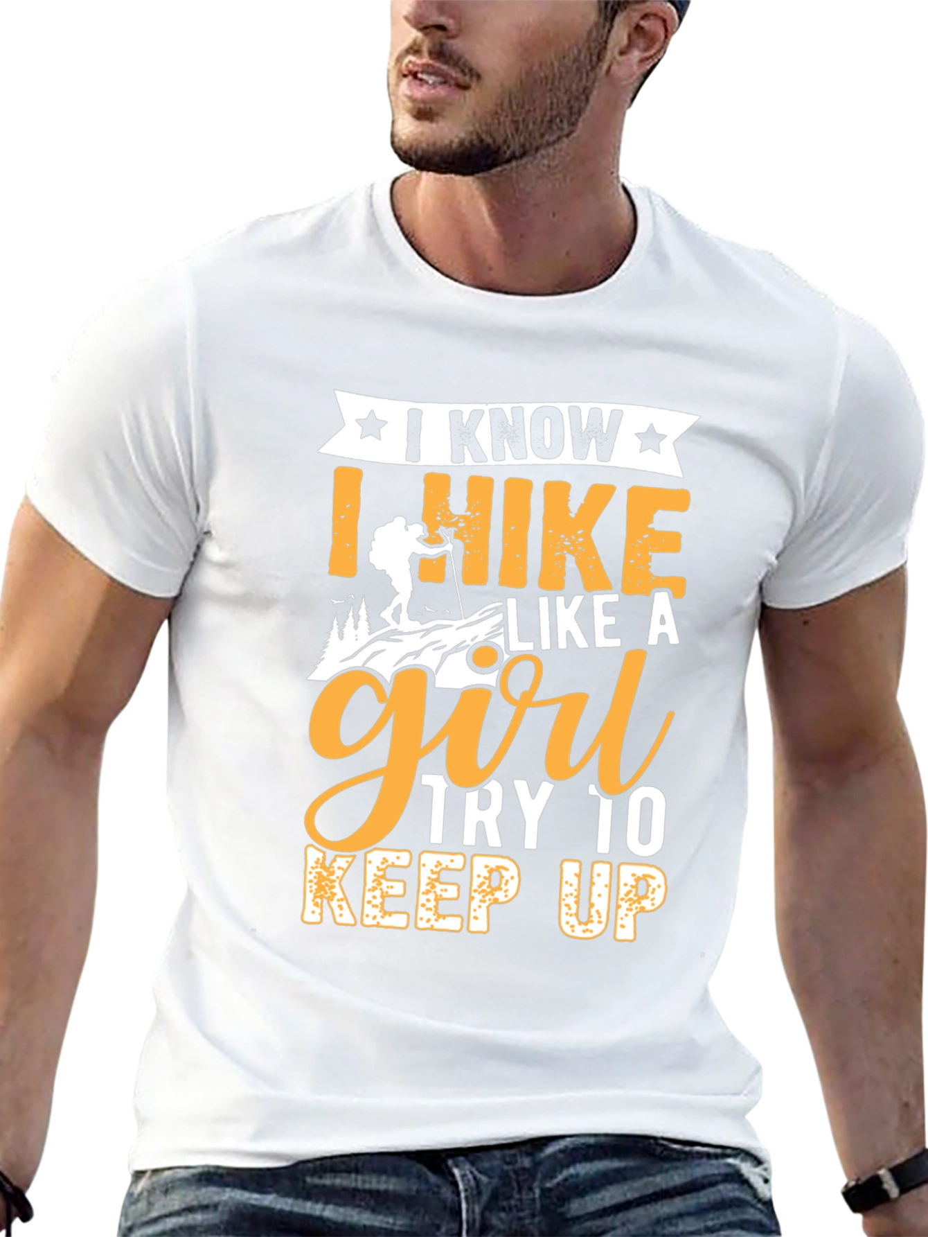 I Hike Like A Girl Black Graphic Tee