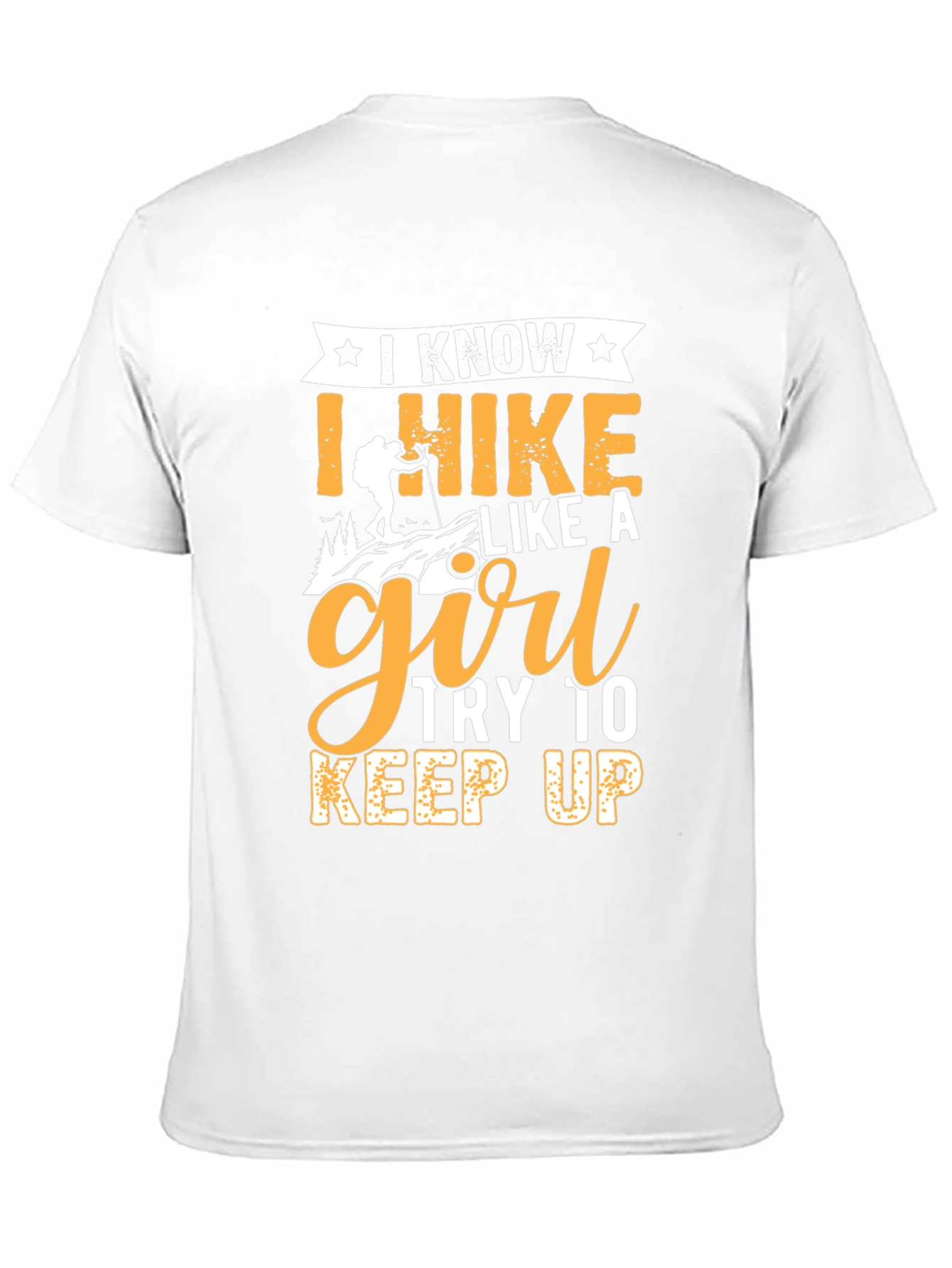 I Hike Like A Girl Black Graphic Tee