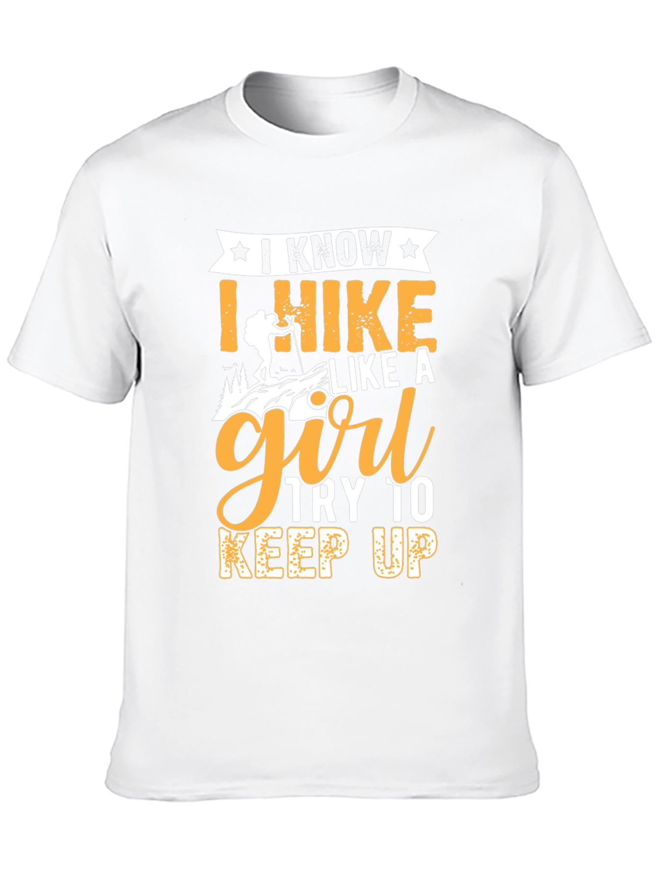 I Hike Like A Girl Black Graphic Tee