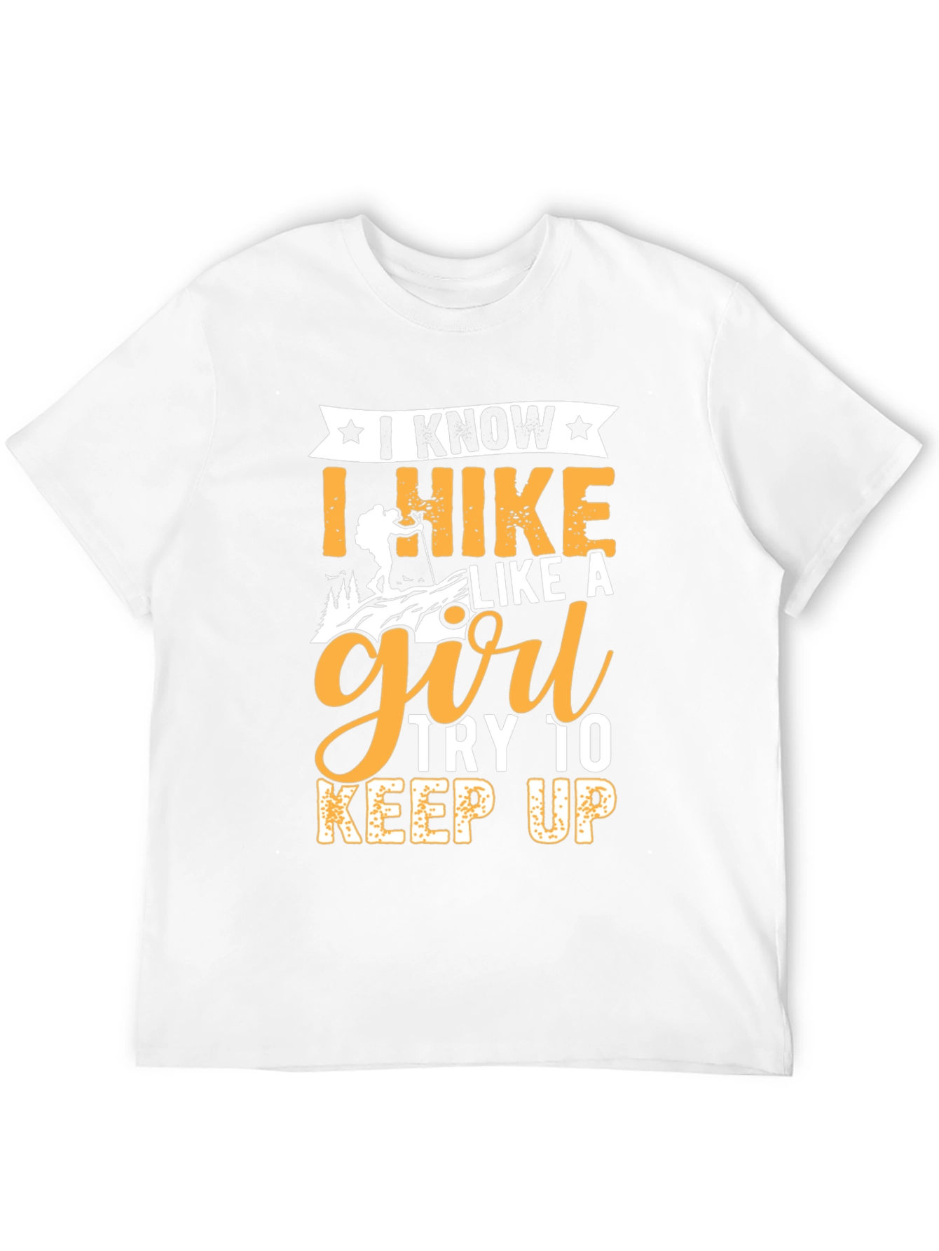 I Hike Like A Girl Black Graphic Tee