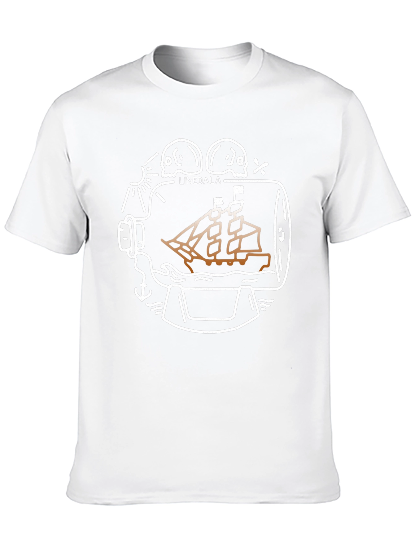 Linedala Ship In A Bottle Graphic Tee