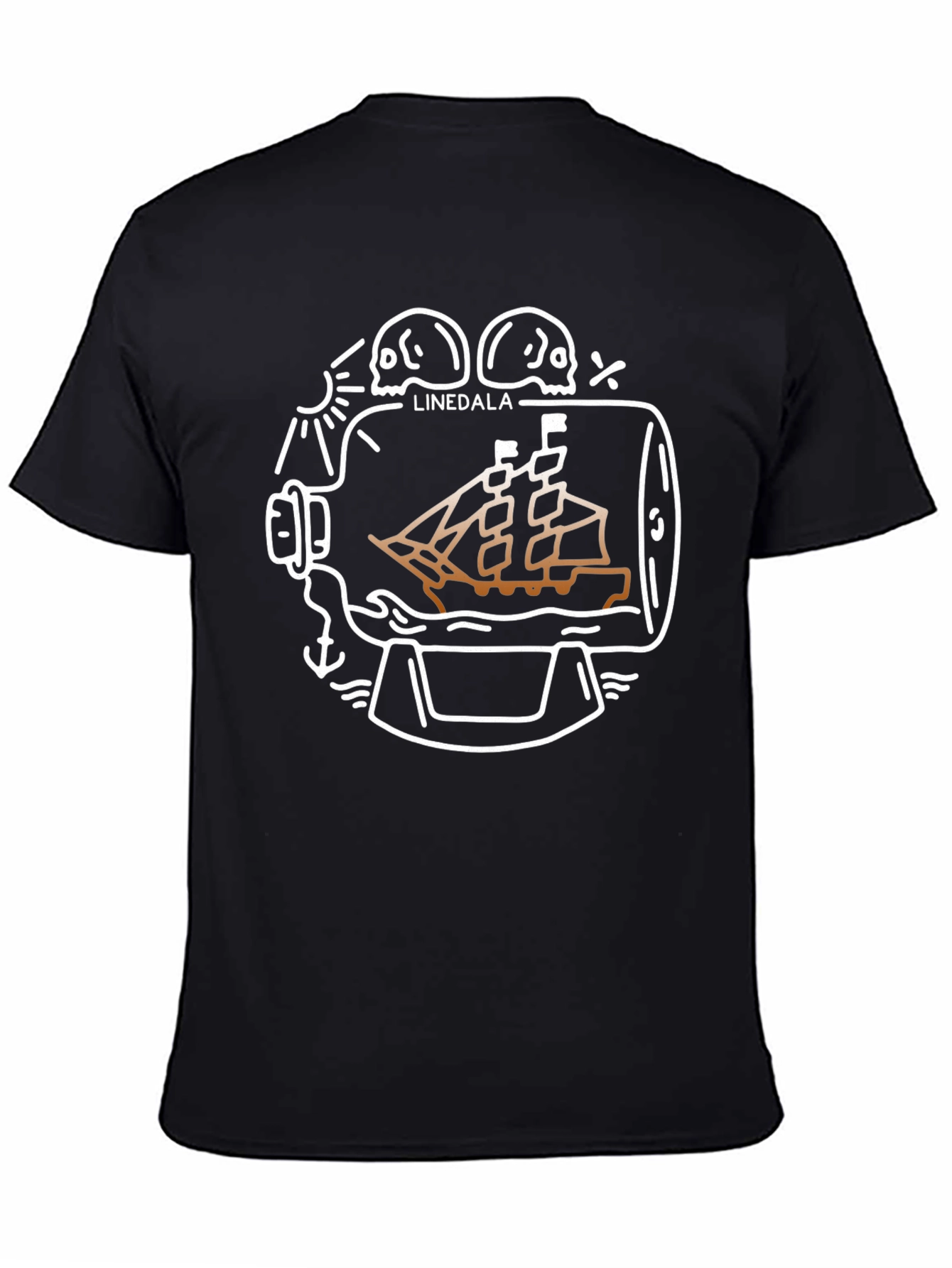 Linedala Ship In A Bottle Graphic Tee