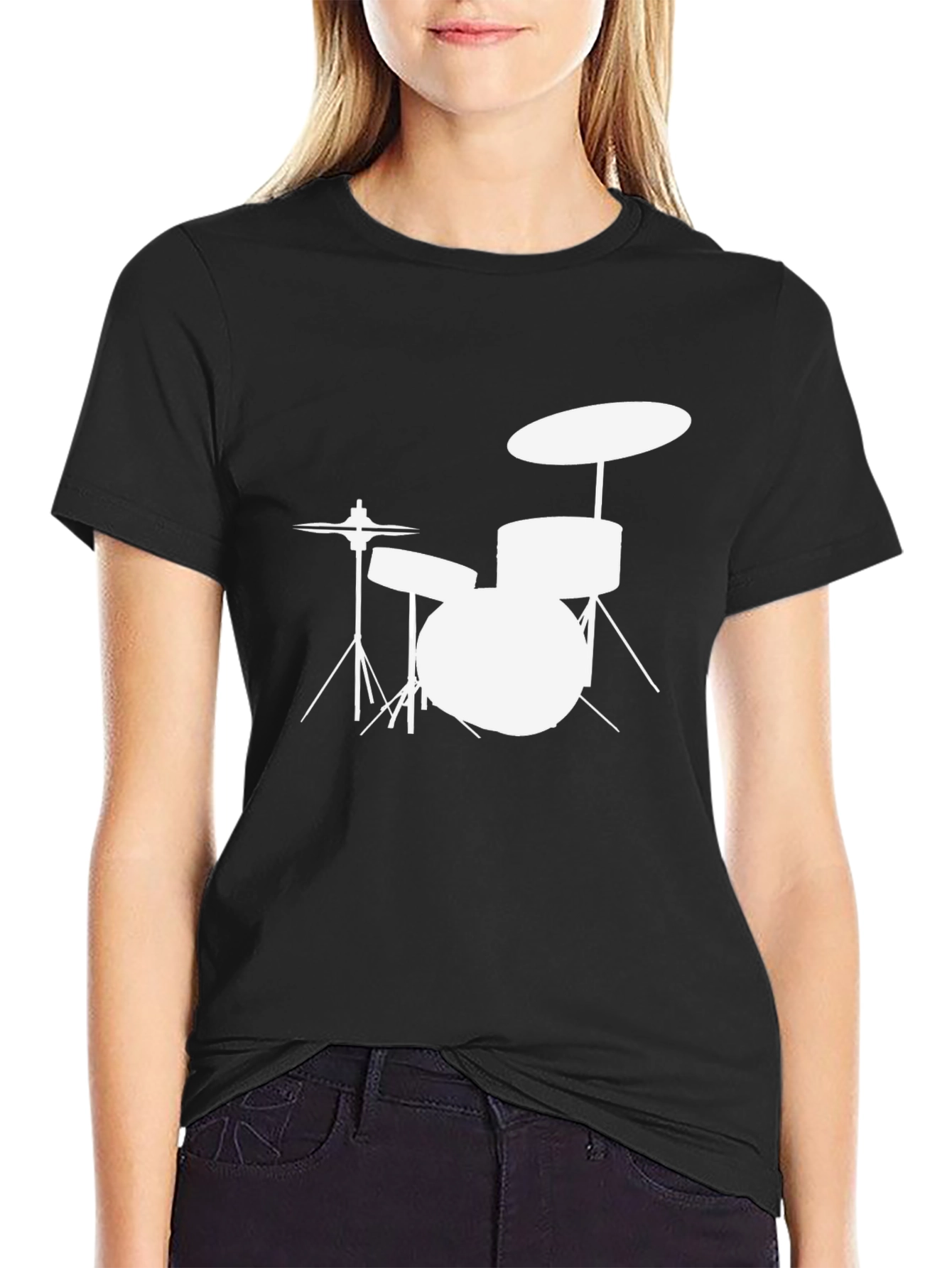 Drum Kit T-Shirt - Black Music Tee