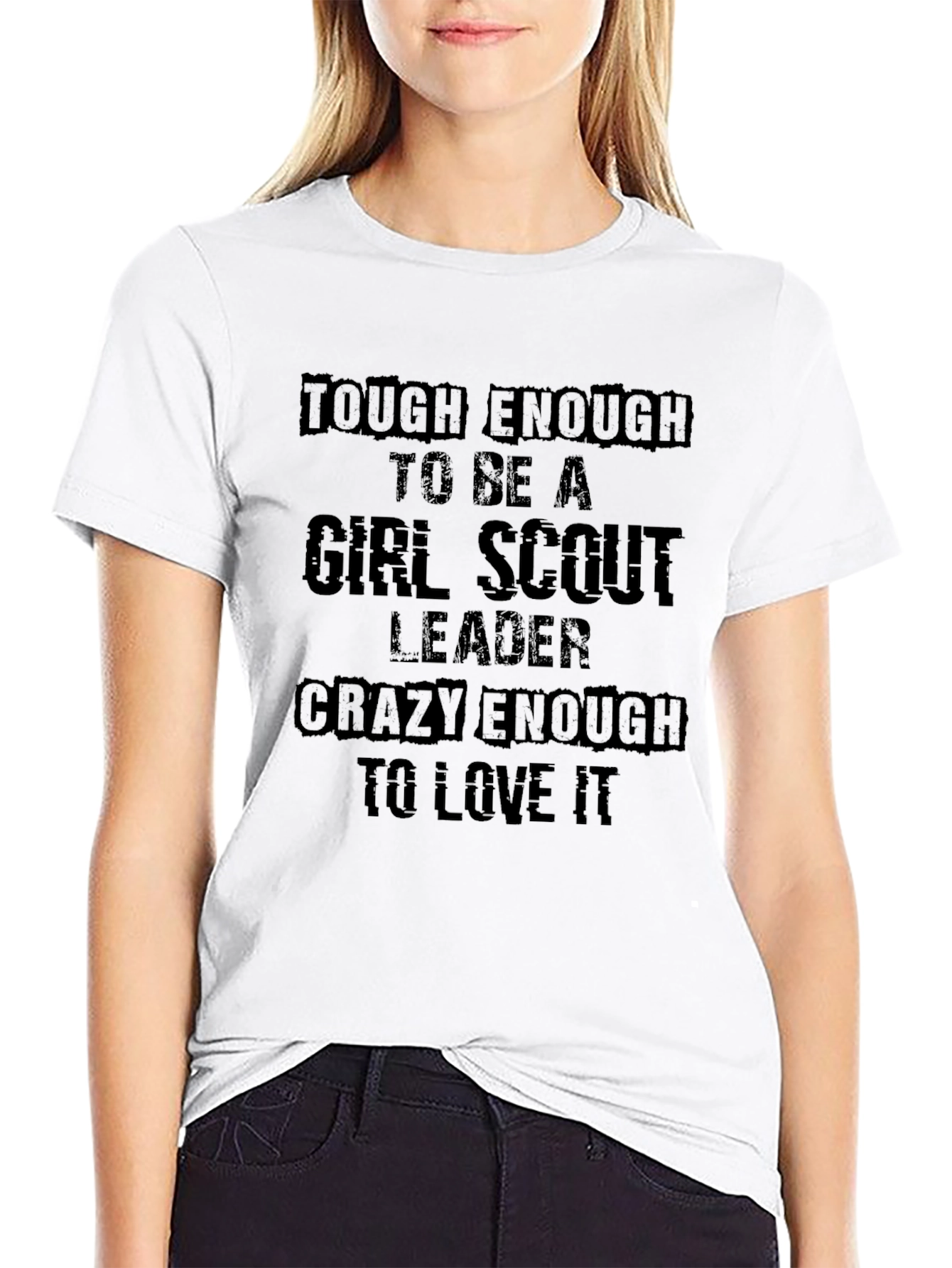 Tough Enough Girl Scout Leader Black T-Shirt