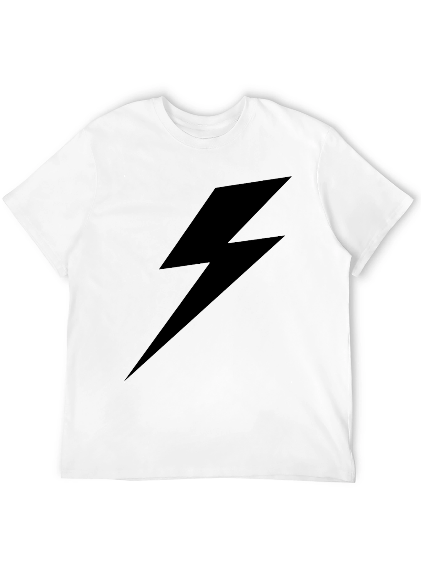 Black Lightning Bolt Graphic Tee - Casual Style