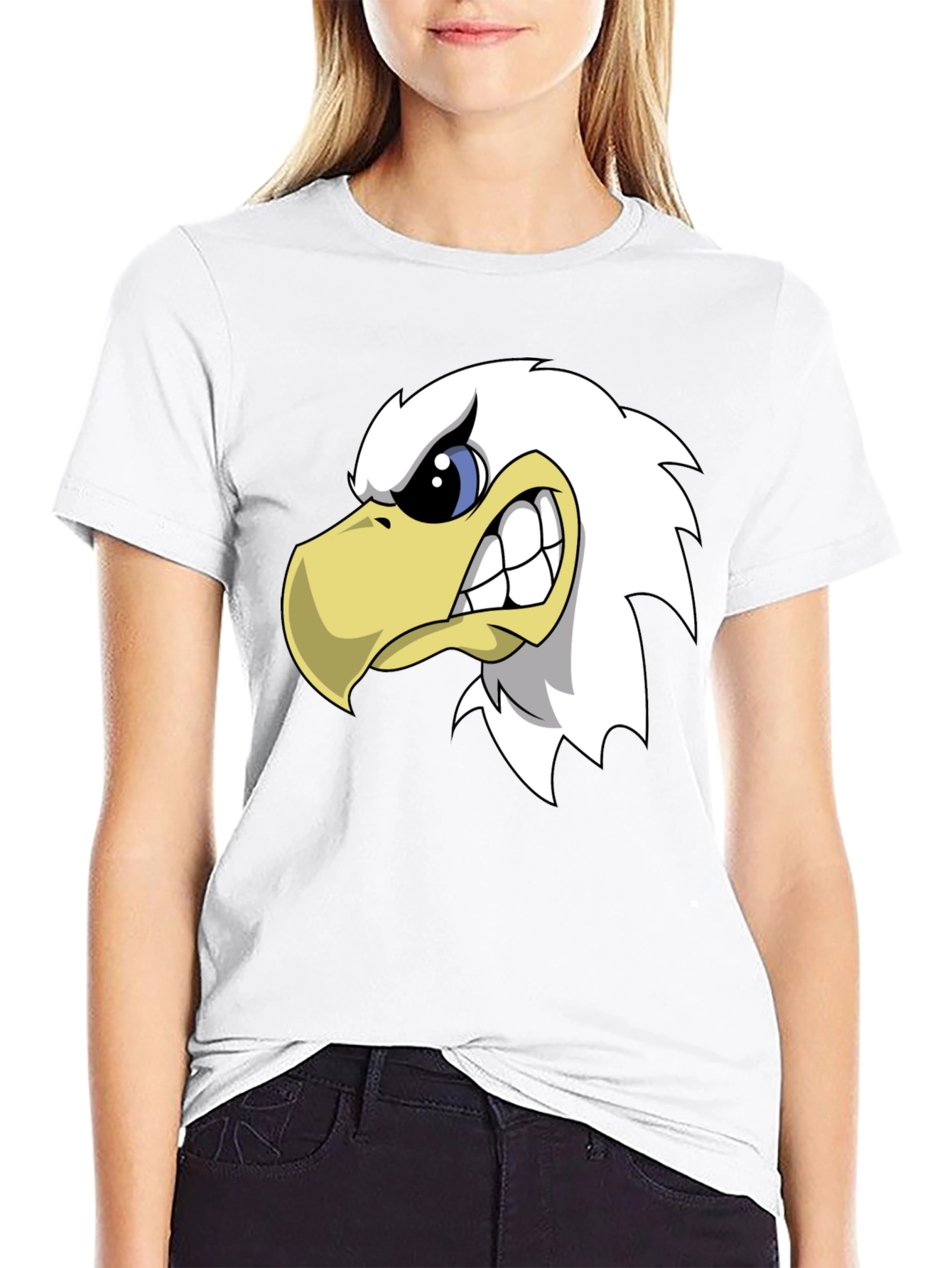 Mens Black Eagle Graphic T-Shirt