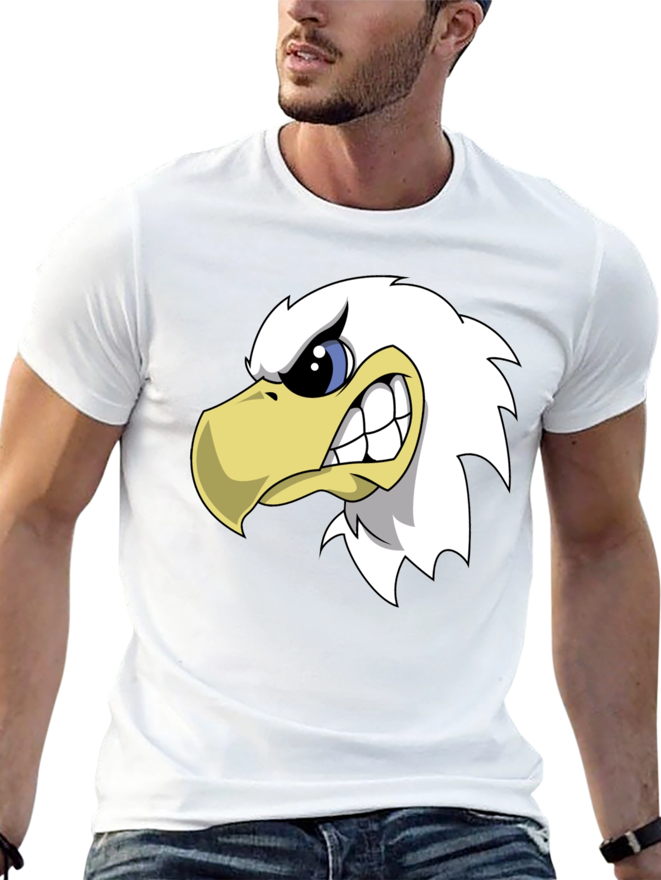 Mens Black Eagle Graphic T-Shirt