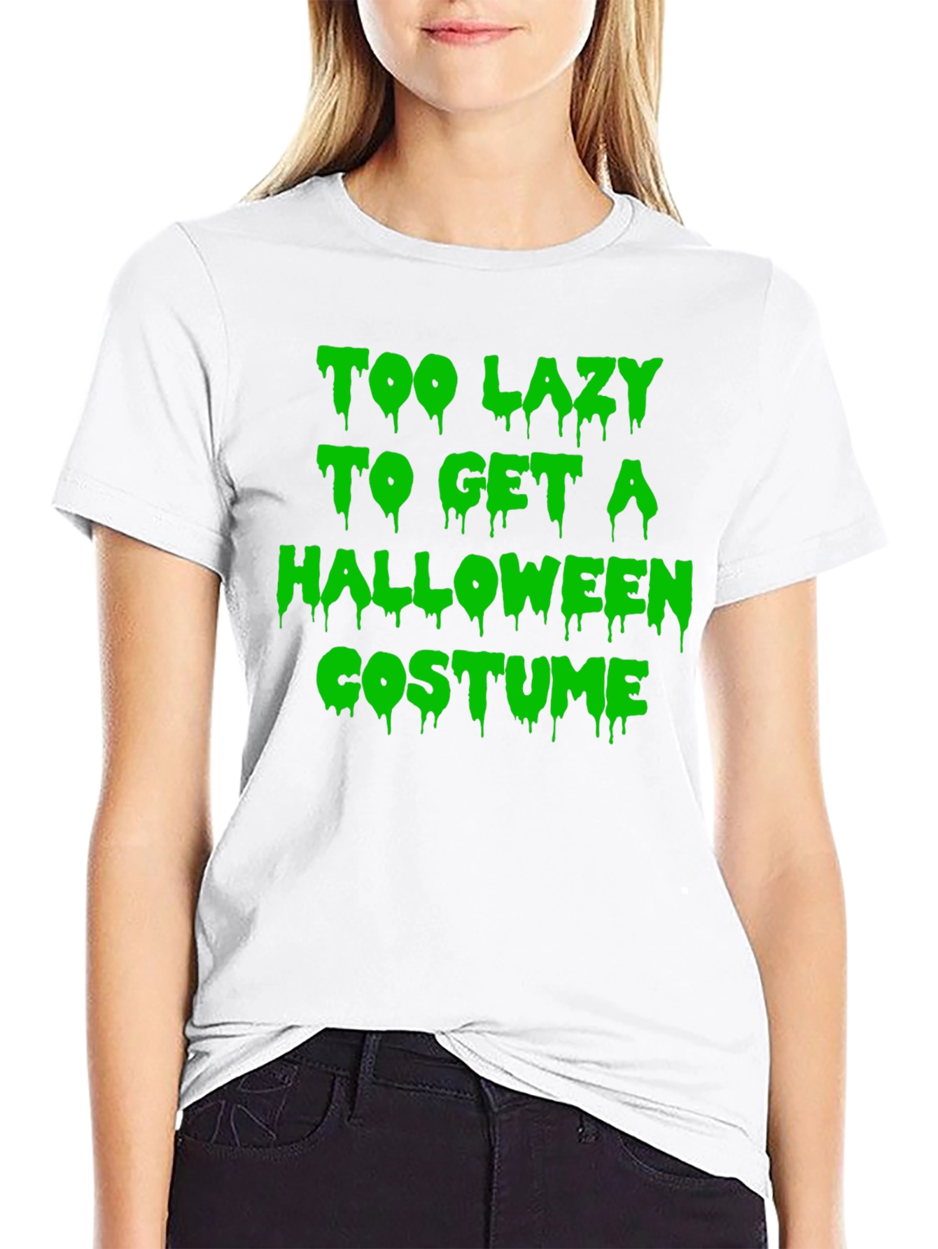 Funny Halloween T-Shirt: Too Lazy Costume
