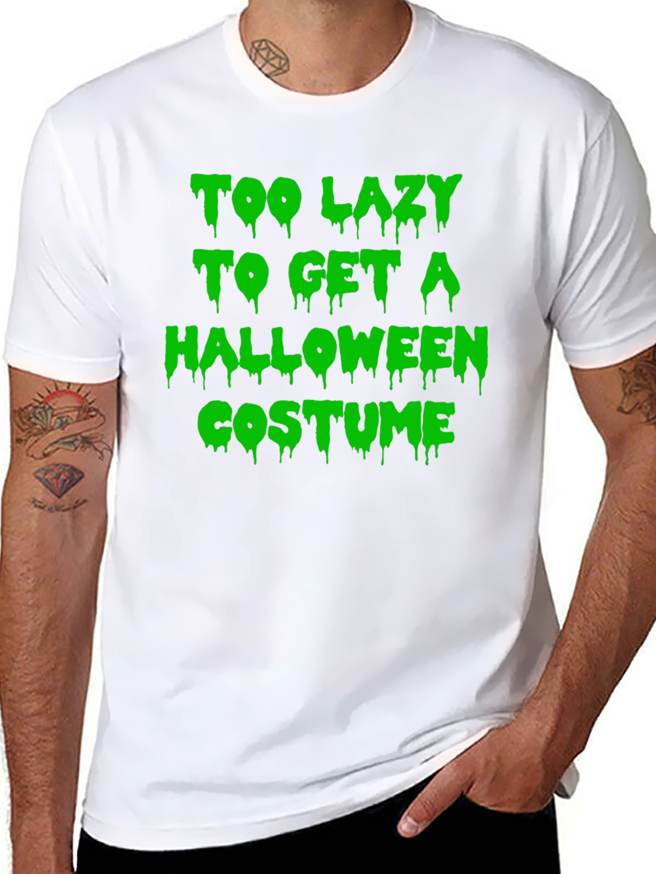 Funny Halloween T-Shirt: Too Lazy Costume