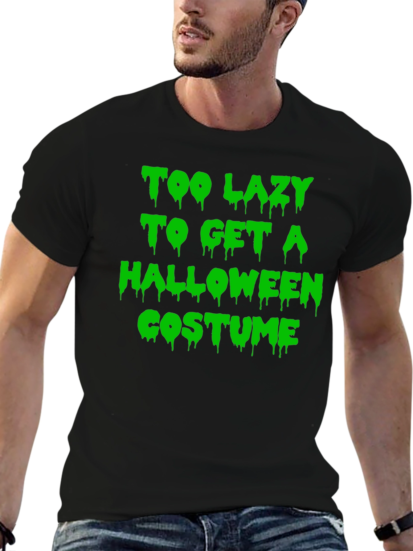 Funny Halloween T-Shirt: Too Lazy Costume