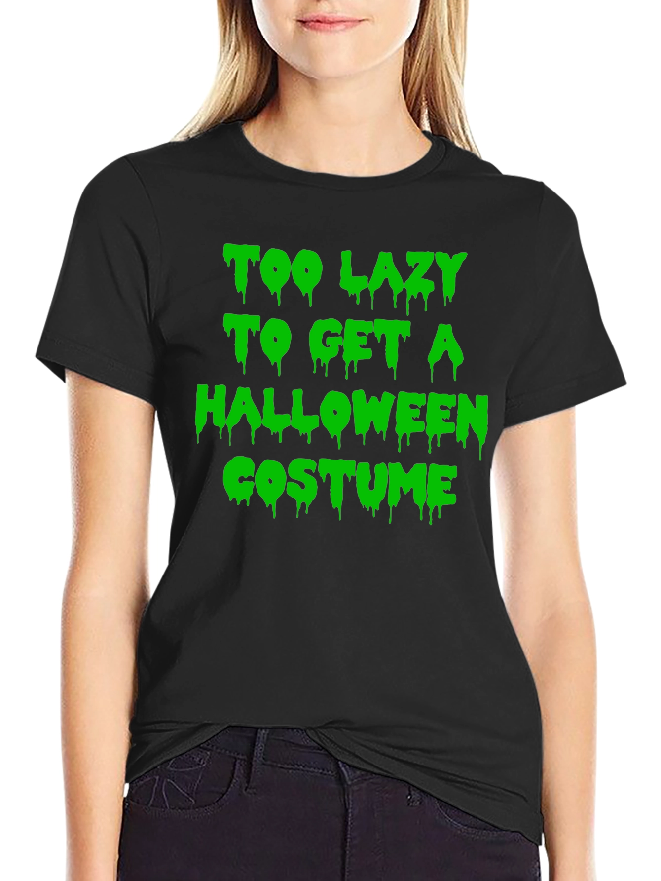 Funny Halloween T-Shirt: Too Lazy Costume