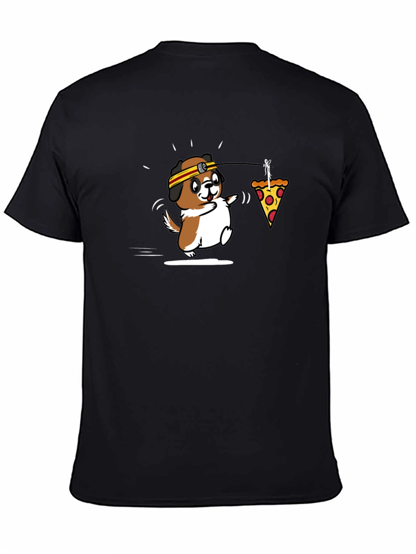 Funny Dog Pizza T-Shirt - Jogging for Pizza