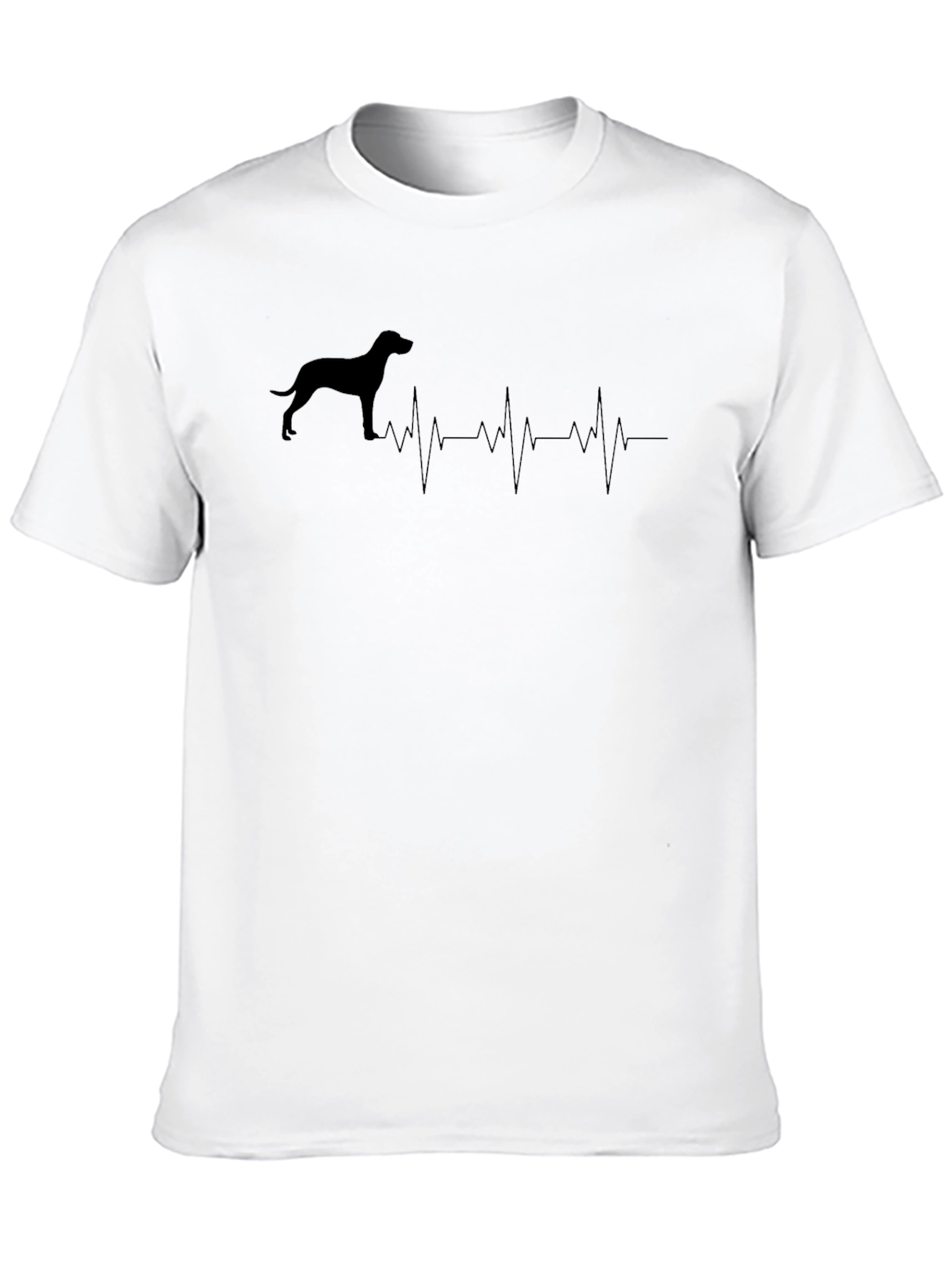 Dog Breed Heartbeat T-Shirt - Black