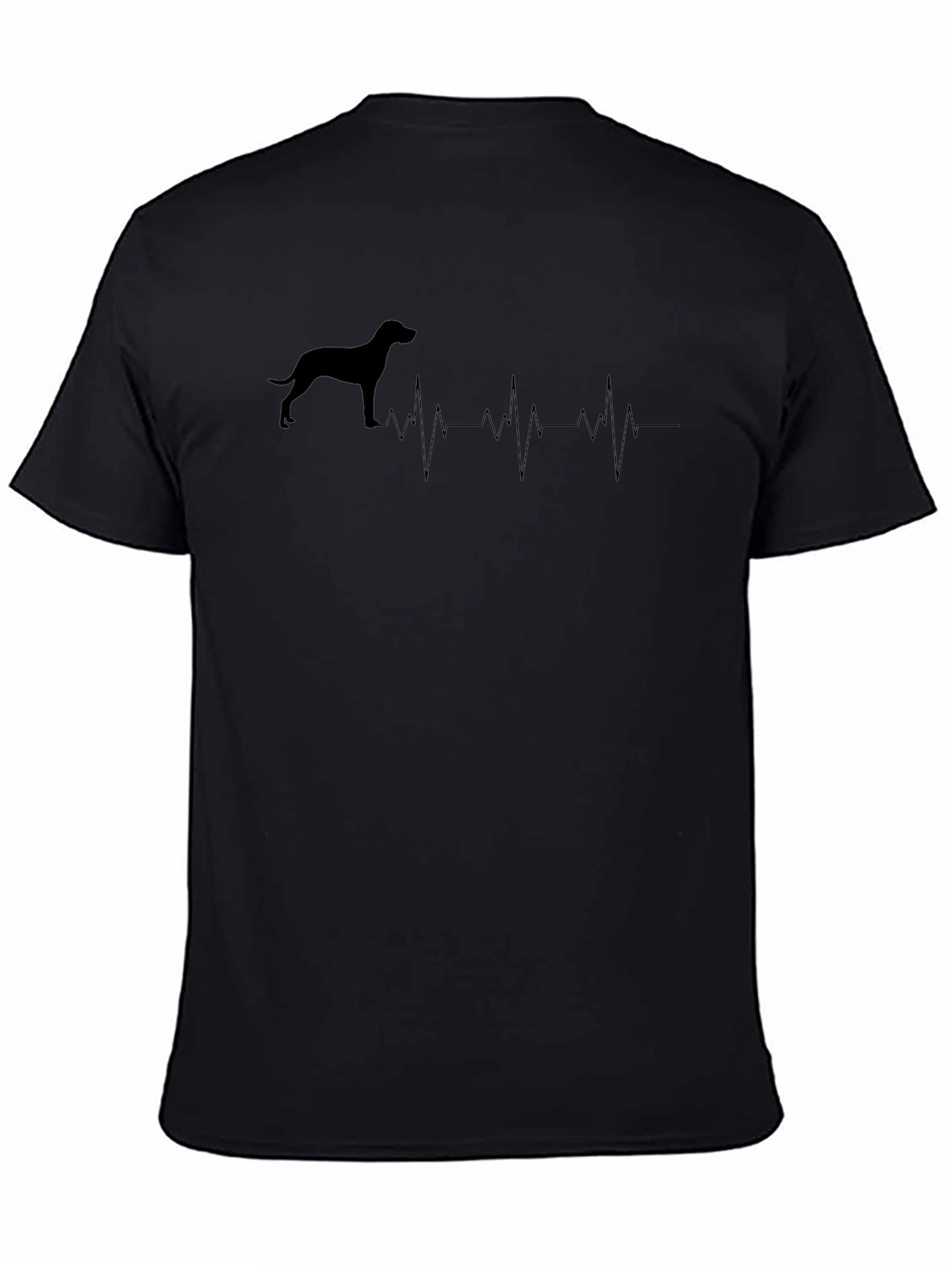 Dog Breed Heartbeat T-Shirt - Black
