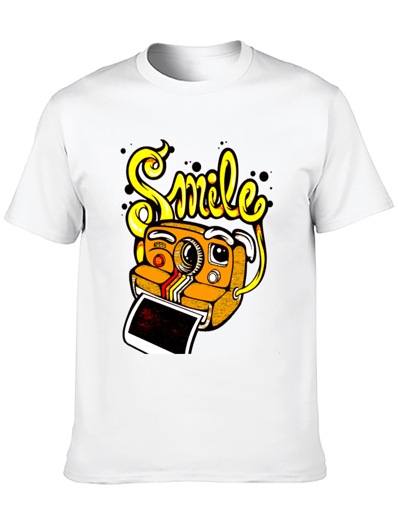 Smile Camera Graphic Tee - Black