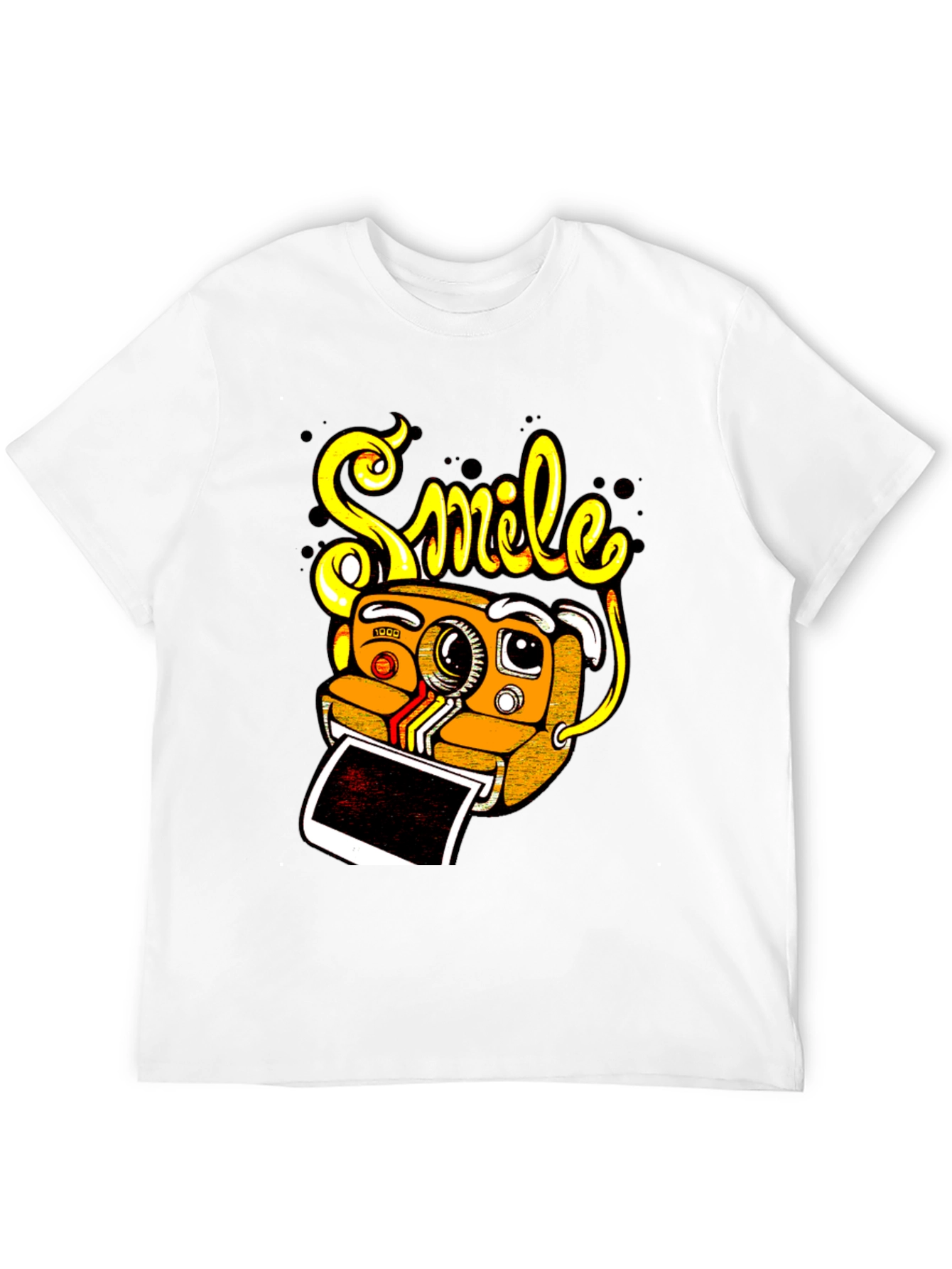 Smile Camera Graphic Tee - Black
