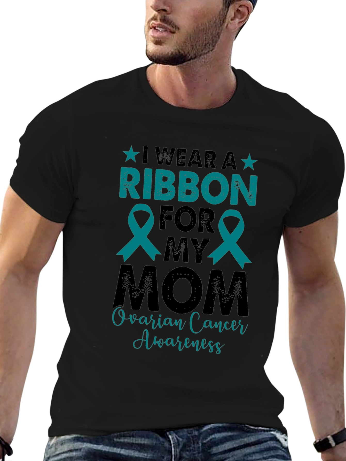 Ovarian Cancer Awareness Ribbon T-Shirt