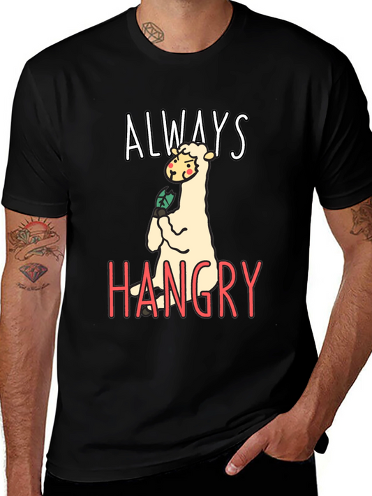 Hangry Llama Graphic Tee - Funny Animal T-Shirt