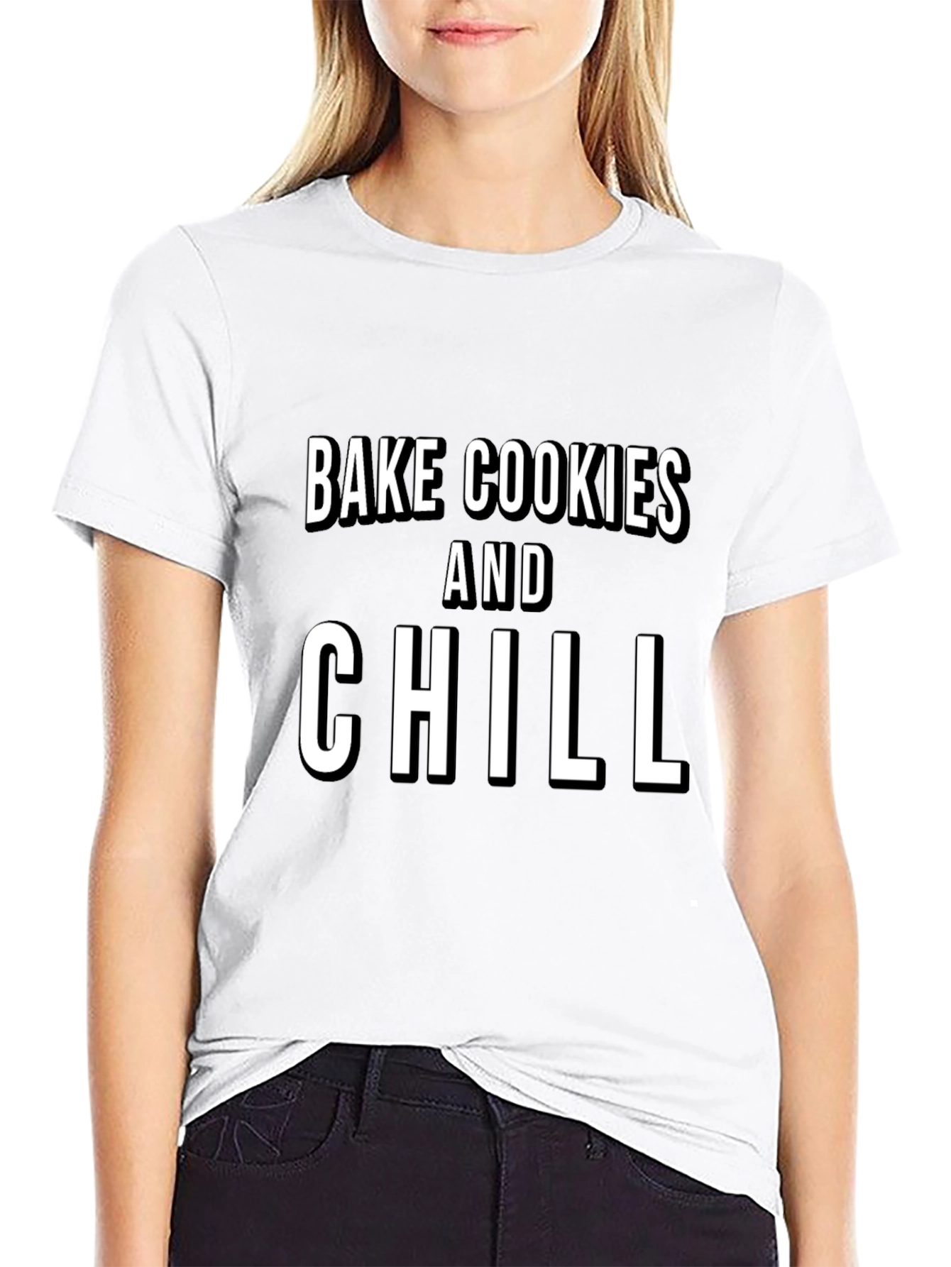 Bake Cookies & Chill Graphic Tee - Black