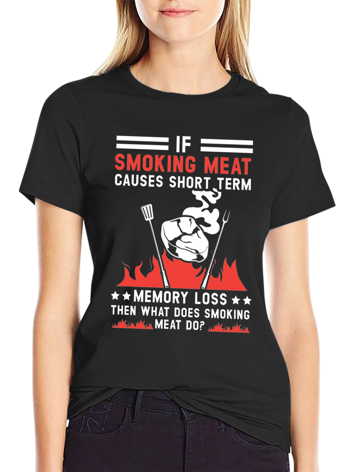 Smoking Meat BBQ T-Shirt Funny Grill Master Tee