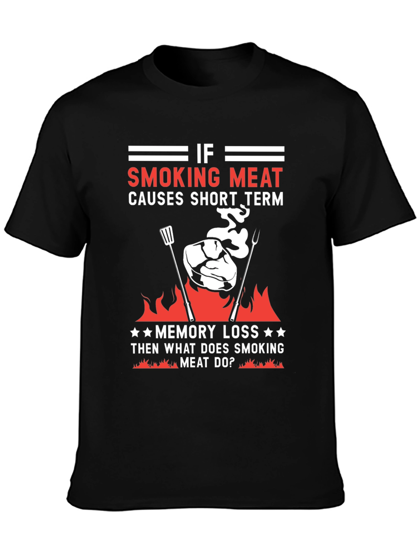 Smoking Meat BBQ T-Shirt Funny Grill Master Tee