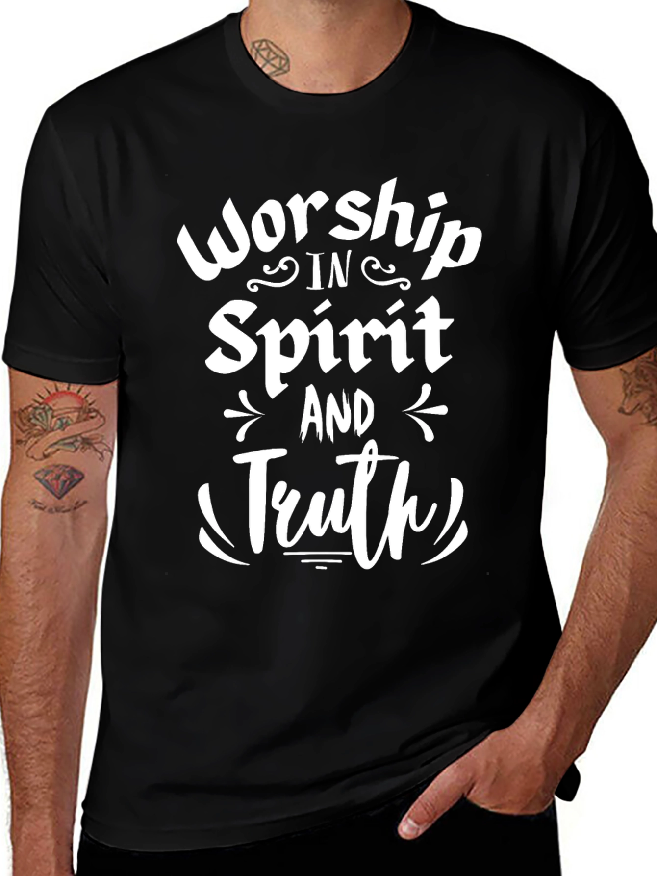 Worship in Spirit and Truth Black T-Shirt