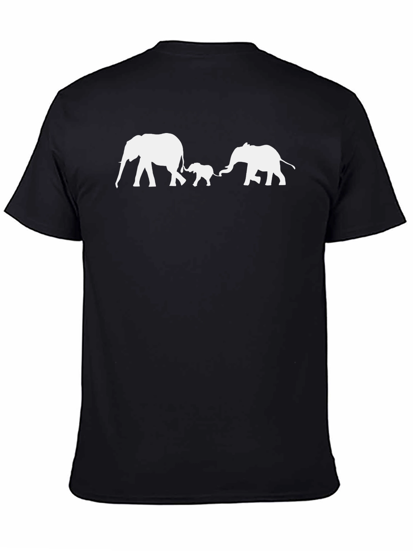 Elephant Family Graphic T-Shirt - Classic Black Tee