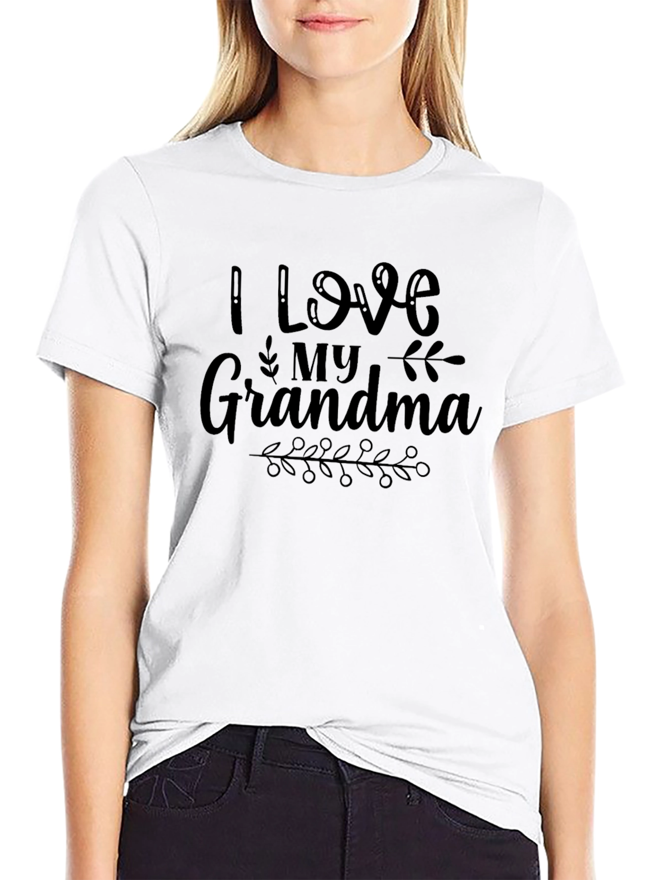 I Love My Grandma Black T-Shirt