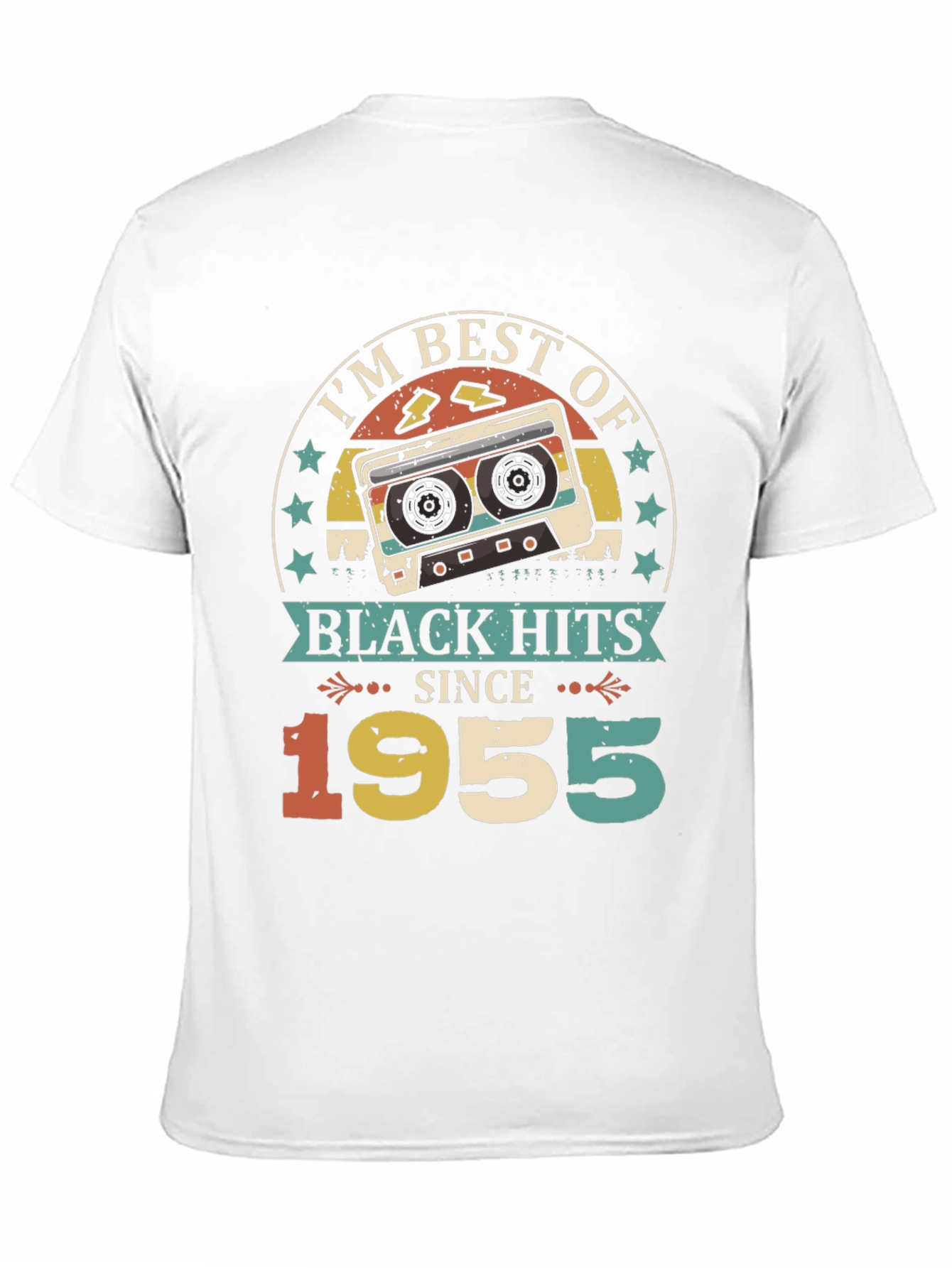 Retro 1955 Black Hits Music Cassette T-Shirt