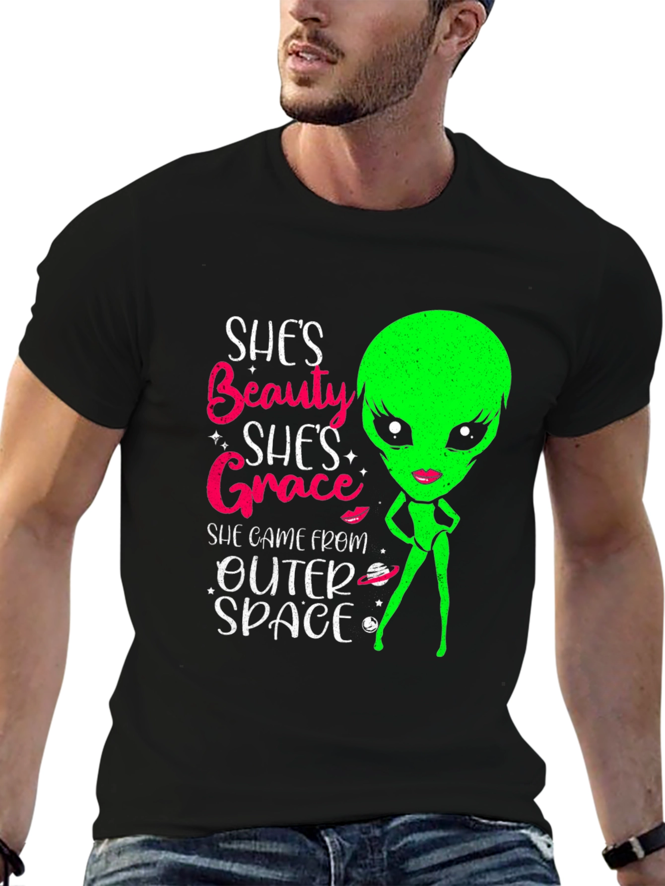Shes Beauty Shes Grace Alien Graphic Tee