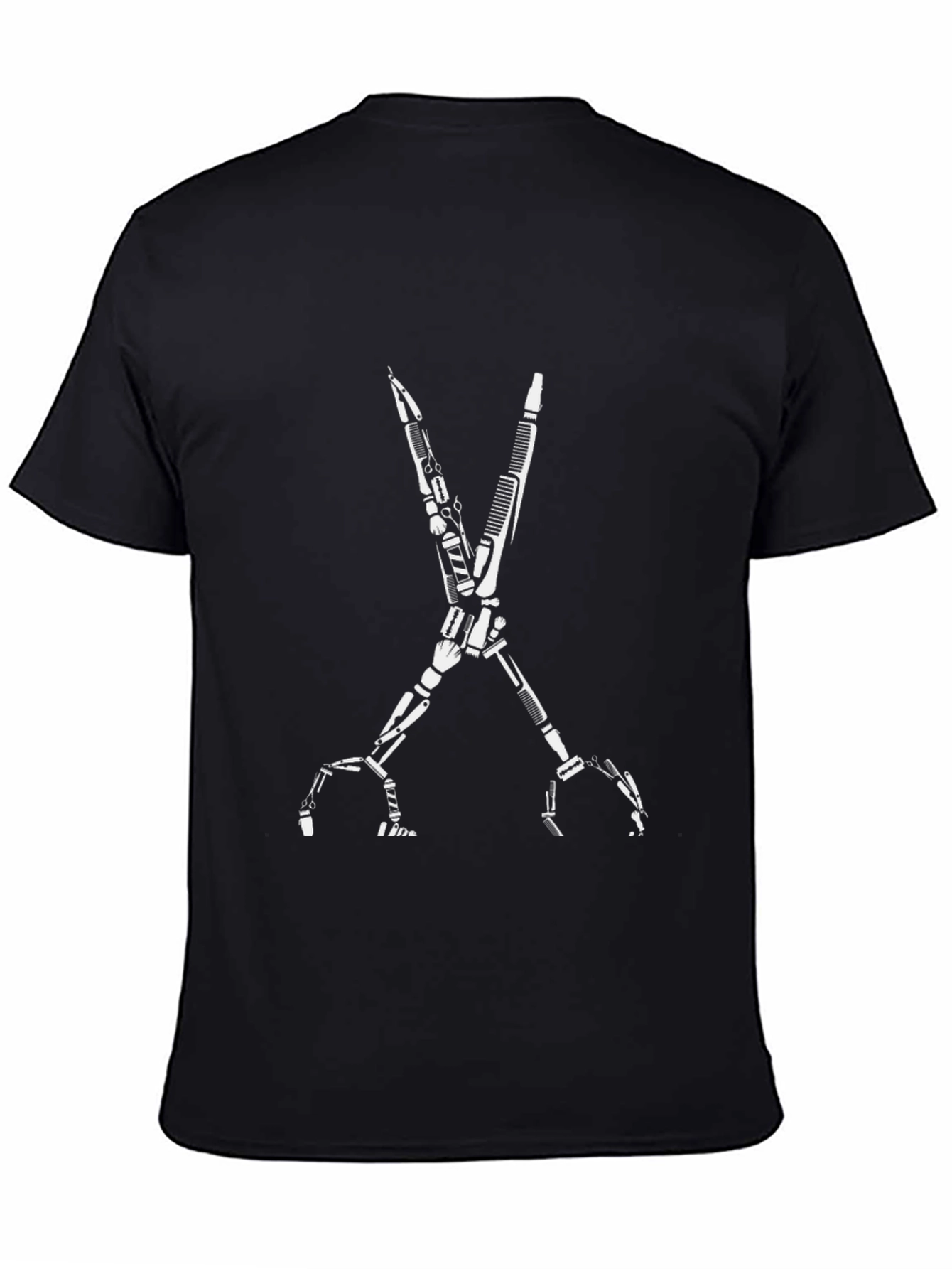 Sci-Fi Droid Skeleton Black T-Shirt