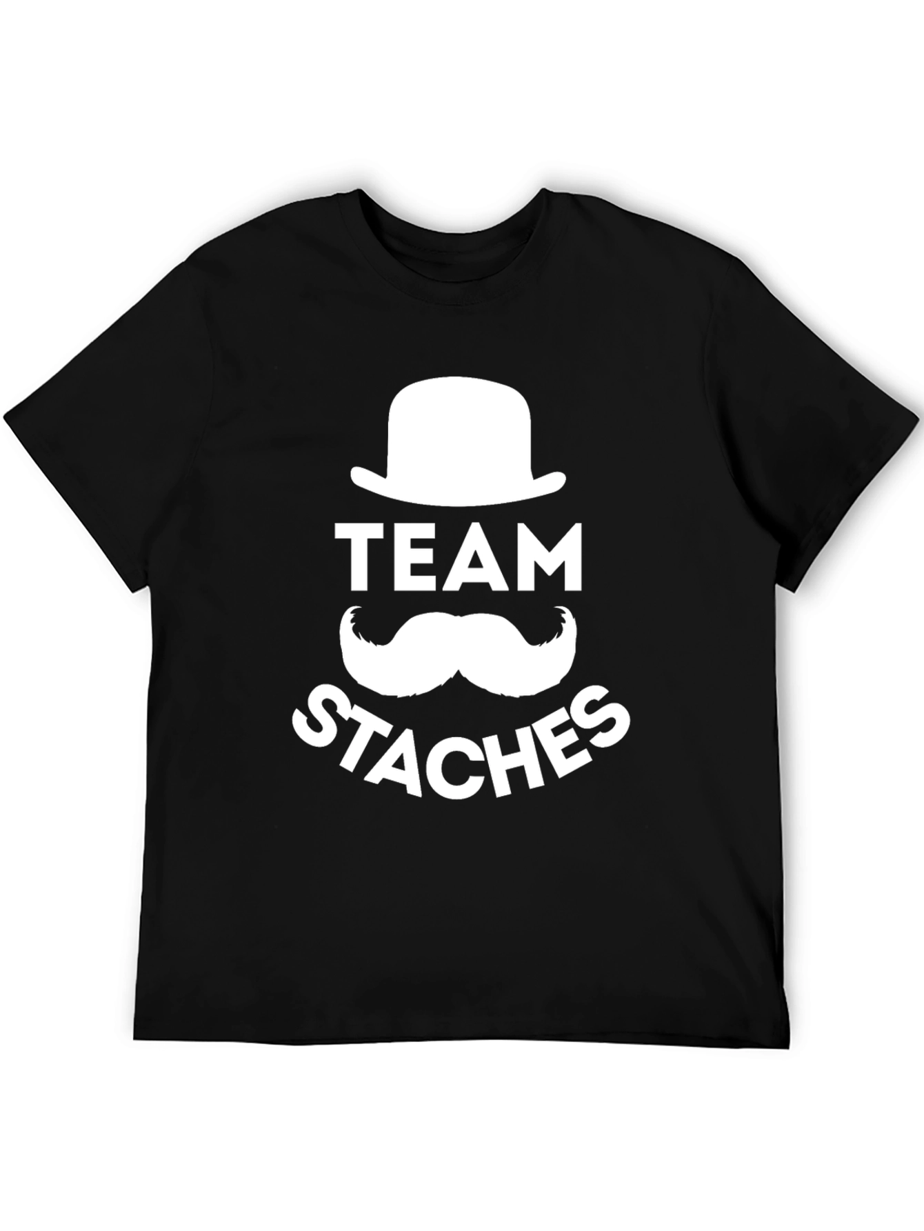 Team Staches Graphic Tee - Mens Black T-Shirt