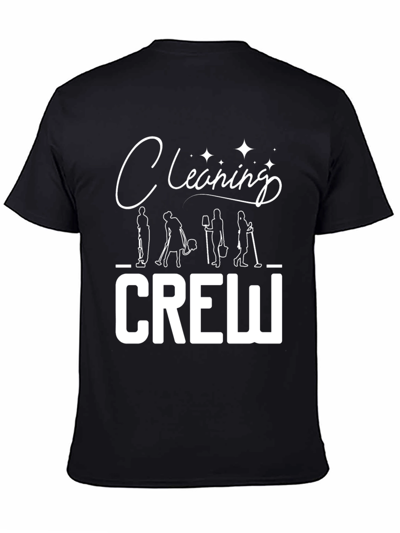 Cleaning Crew Graphic T-Shirt - Black